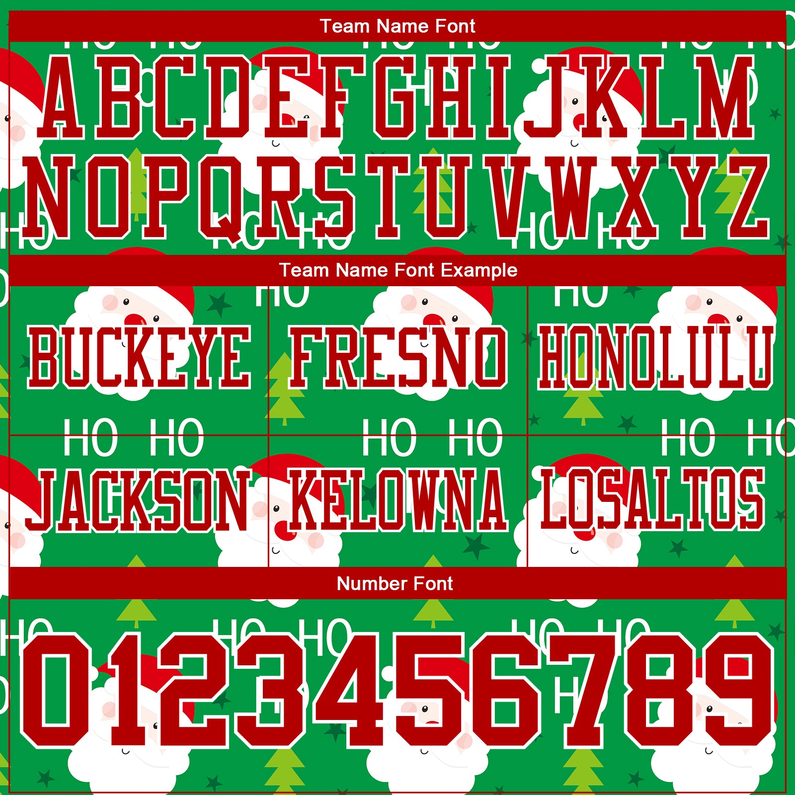 Custom Green Red-White 3D Pattern Christmas Authentic Football Jersey view 4