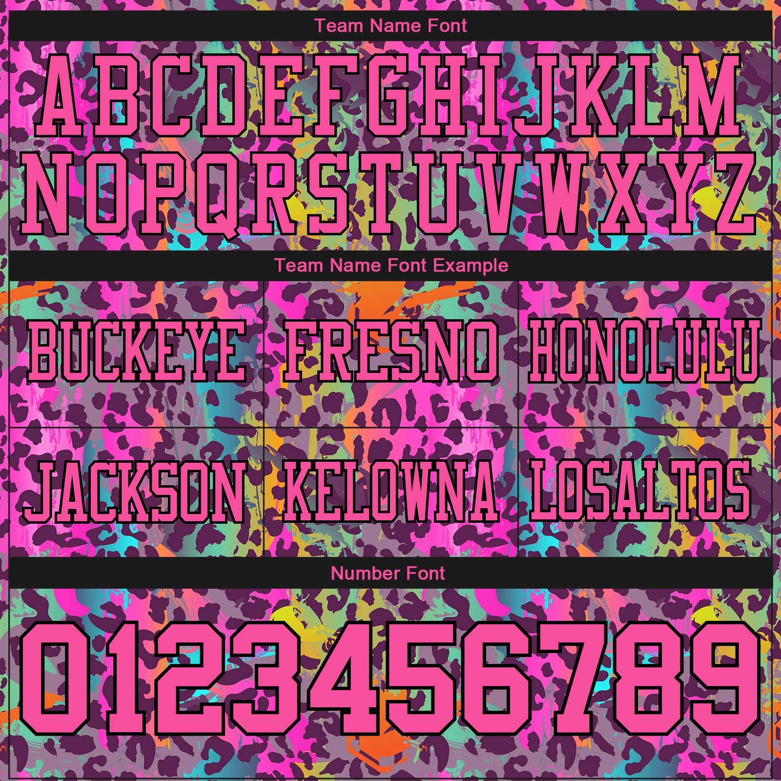 Custom Graffiti Pattern Pink-Black 3D Pattern Colorful Leopard Print Authentic Football Jersey view 4