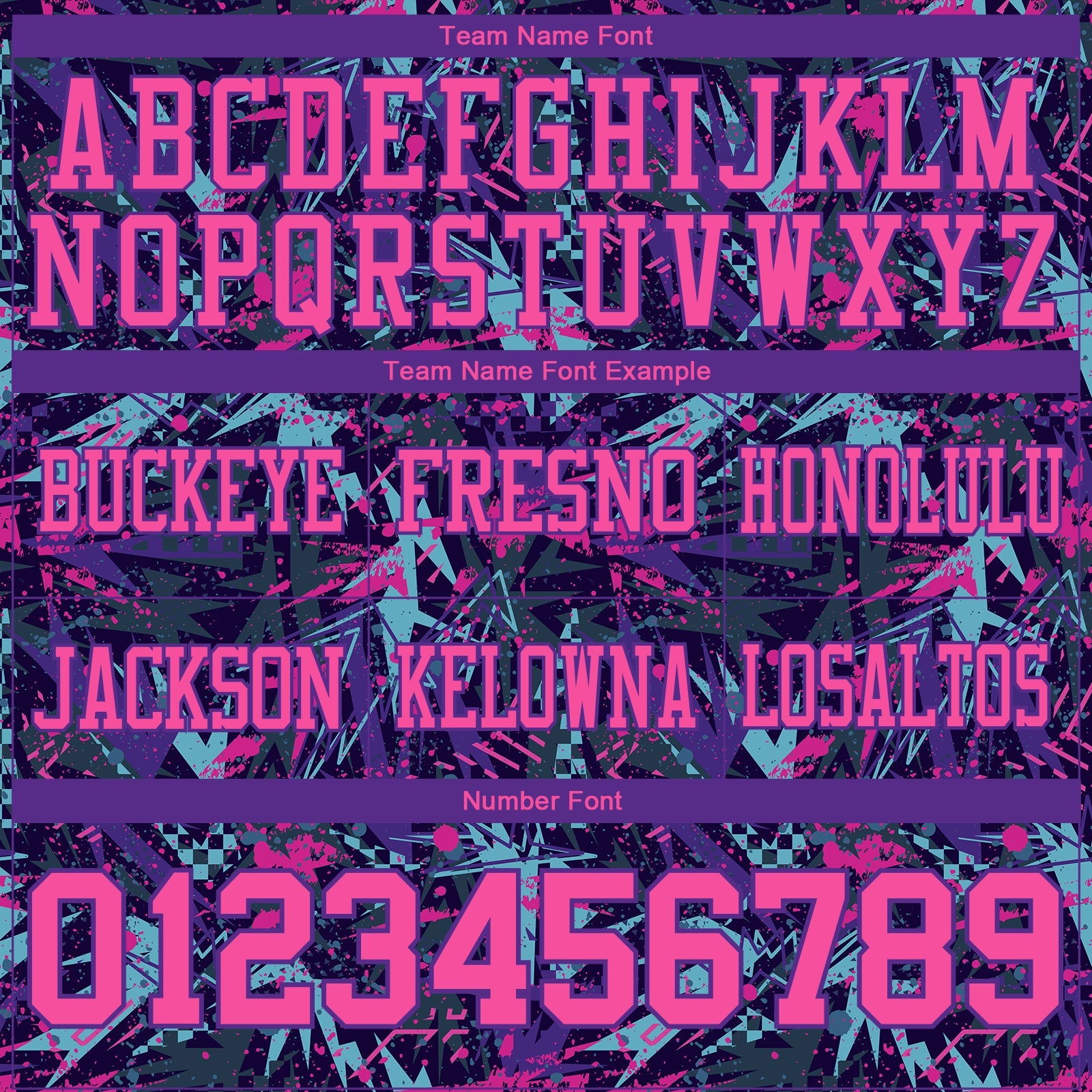 Custom Graffiti Pattern Pink Purple-Black 3D Pattern Creative Geometric Figures And Dots Authentic Football Jersey view 4
