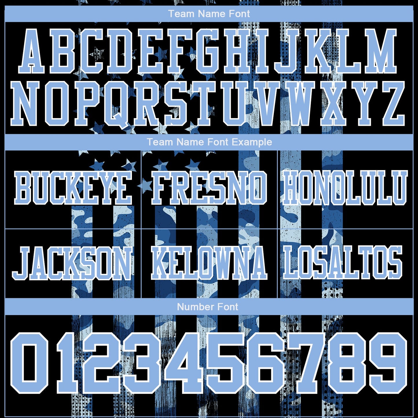 Custom Black Light Blue-White 3D Pattern American Flag Authentic Football Jersey view 4