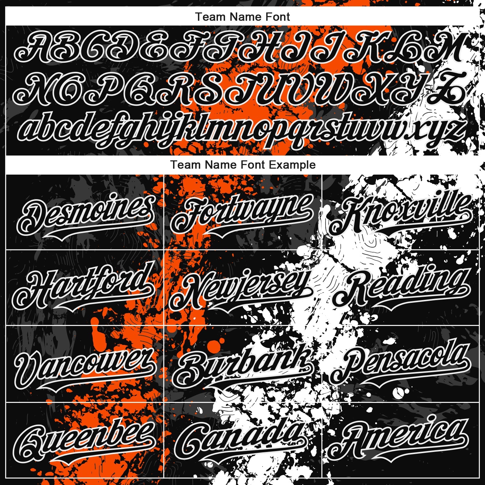 Custom Black Orange-White Splash Authentic Baseball Jersey view 4
