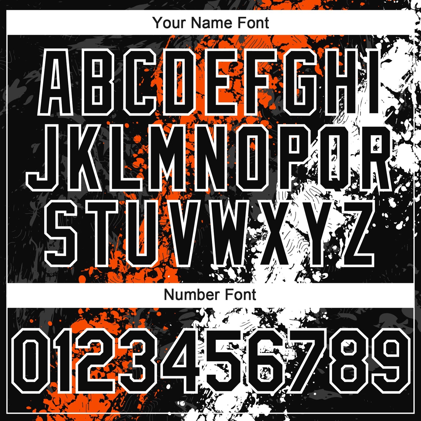 Custom Black Orange-White Splash Authentic Baseball Jersey view 5