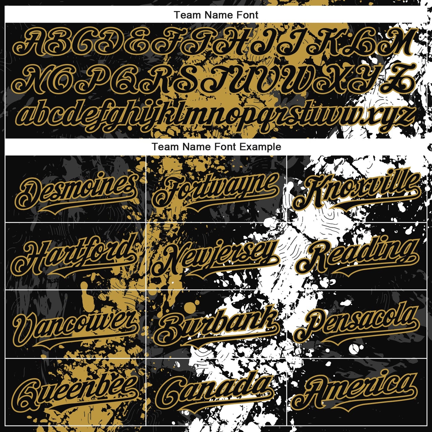 Custom Black Old Gold-White Splash Authentic Baseball Jersey view 4
