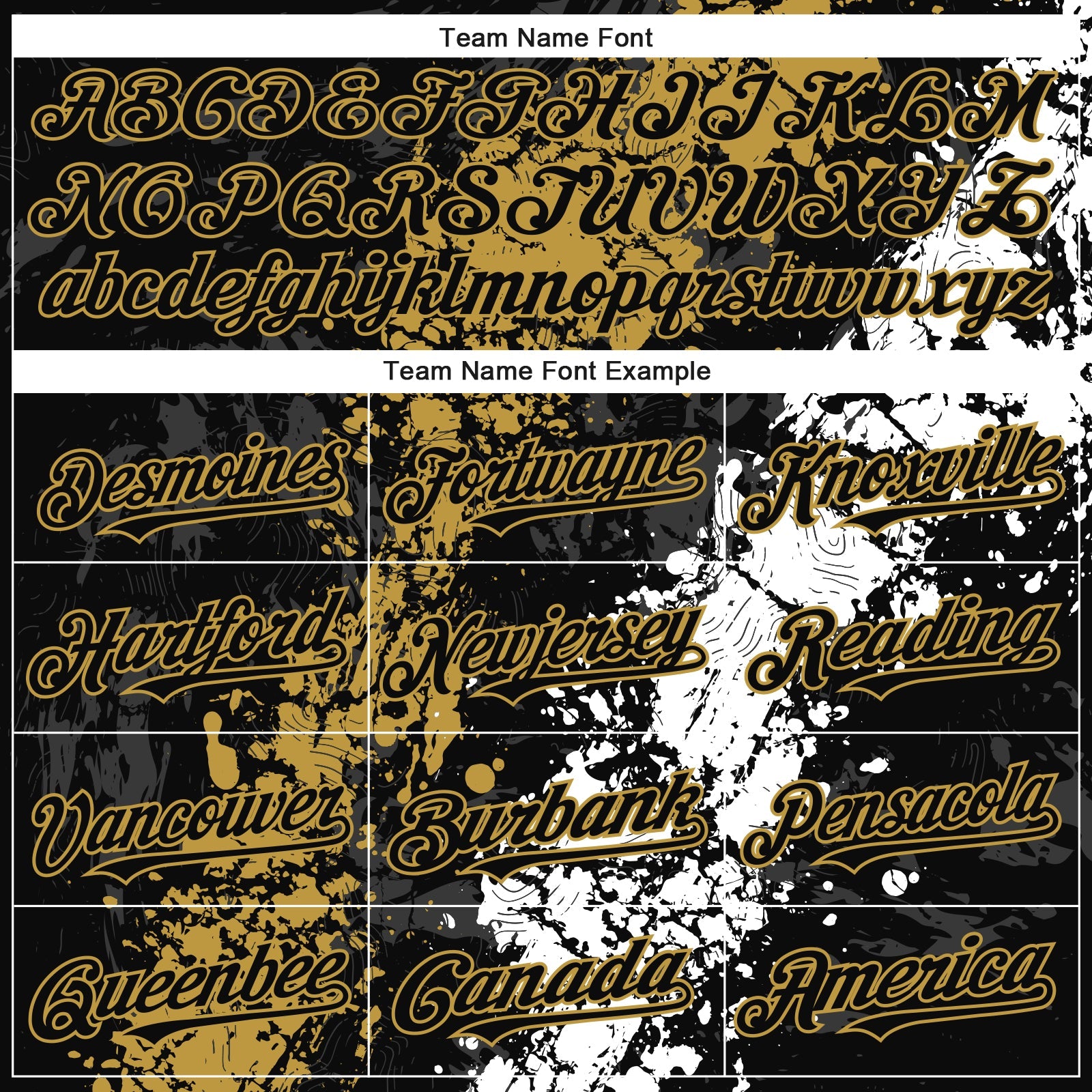 Custom Black Old Gold-White Splash Authentic Baseball Jersey view 4