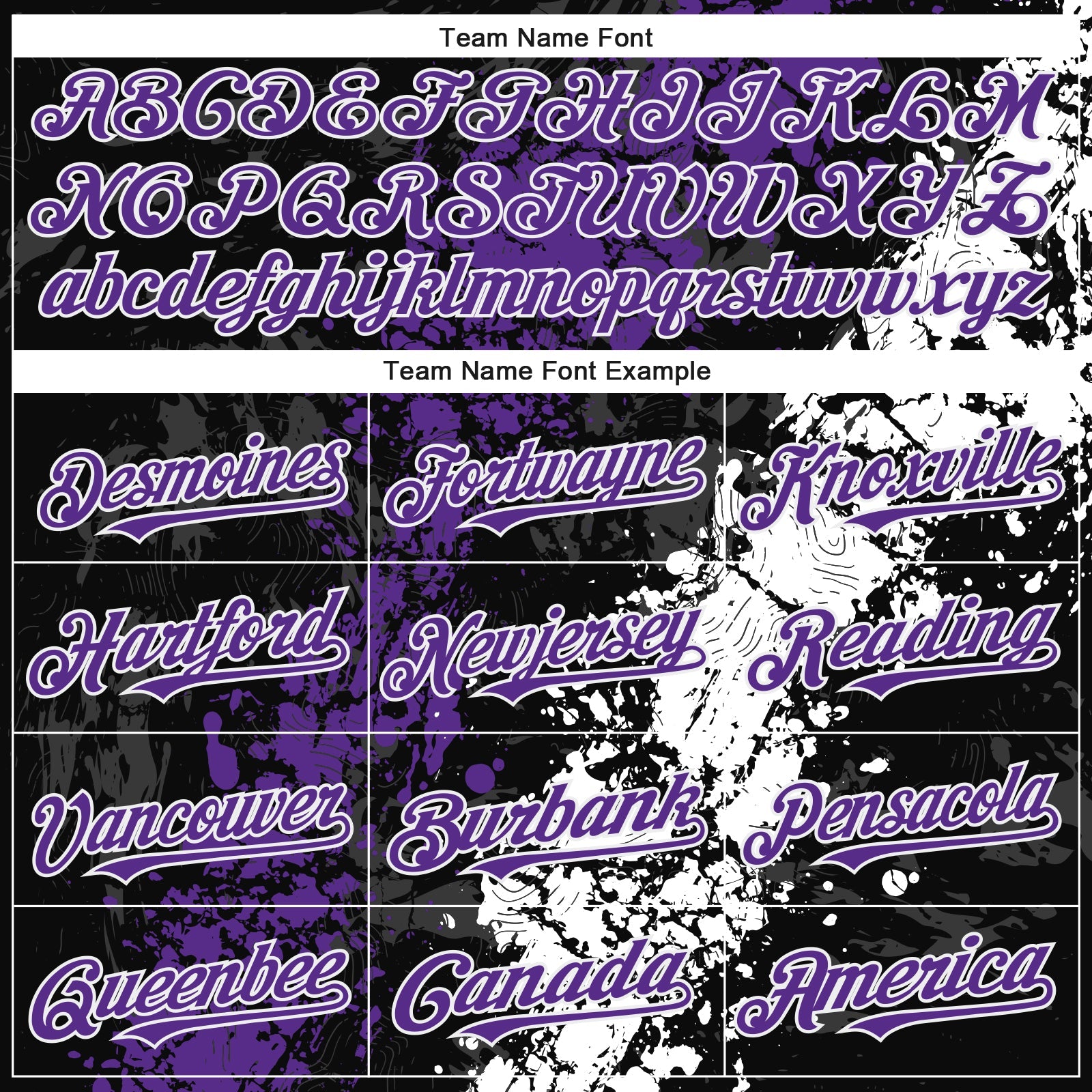 Custom Black Purple-White Splash Authentic Baseball Jersey view 4