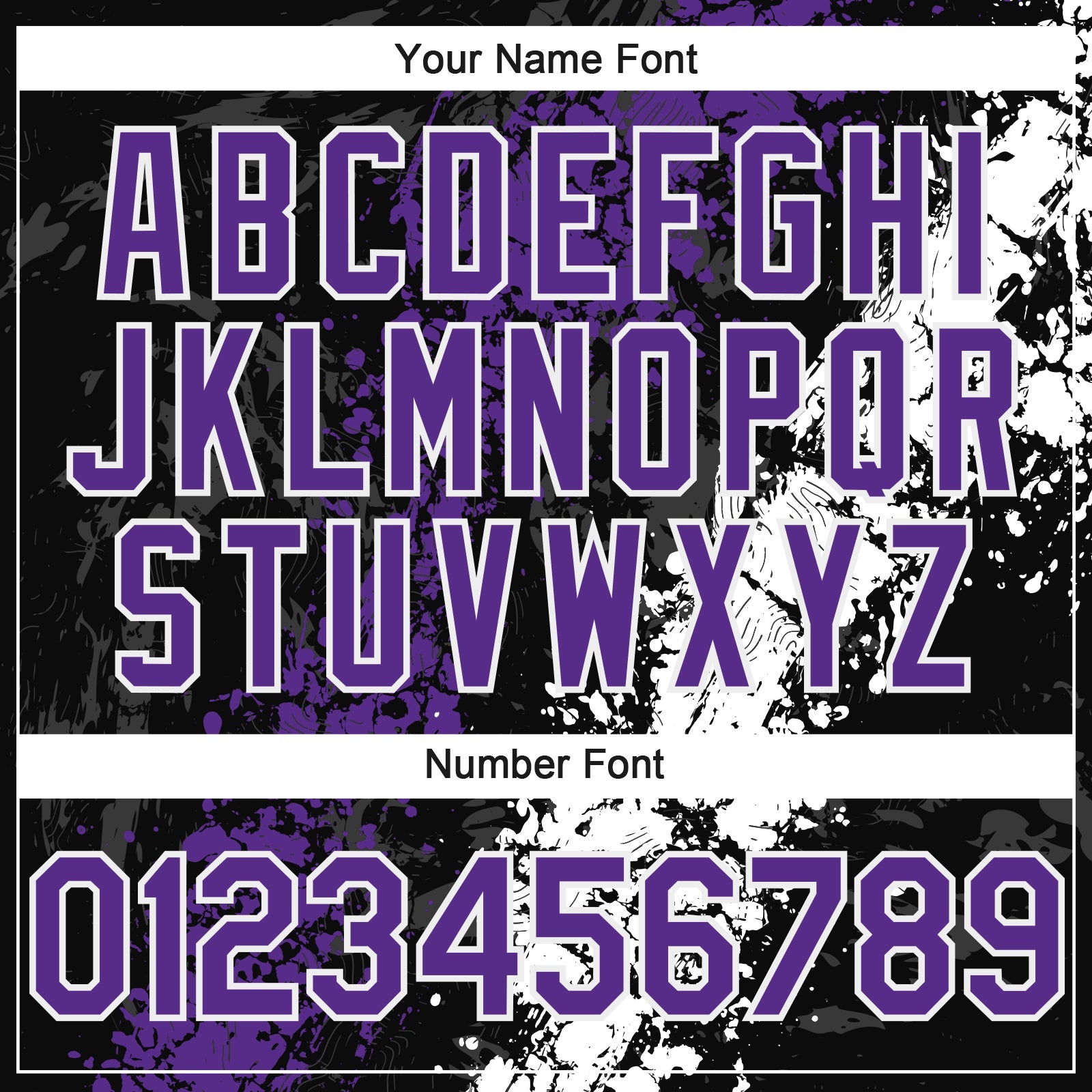 Custom Black Purple-White Splash Authentic Baseball Jersey view 5