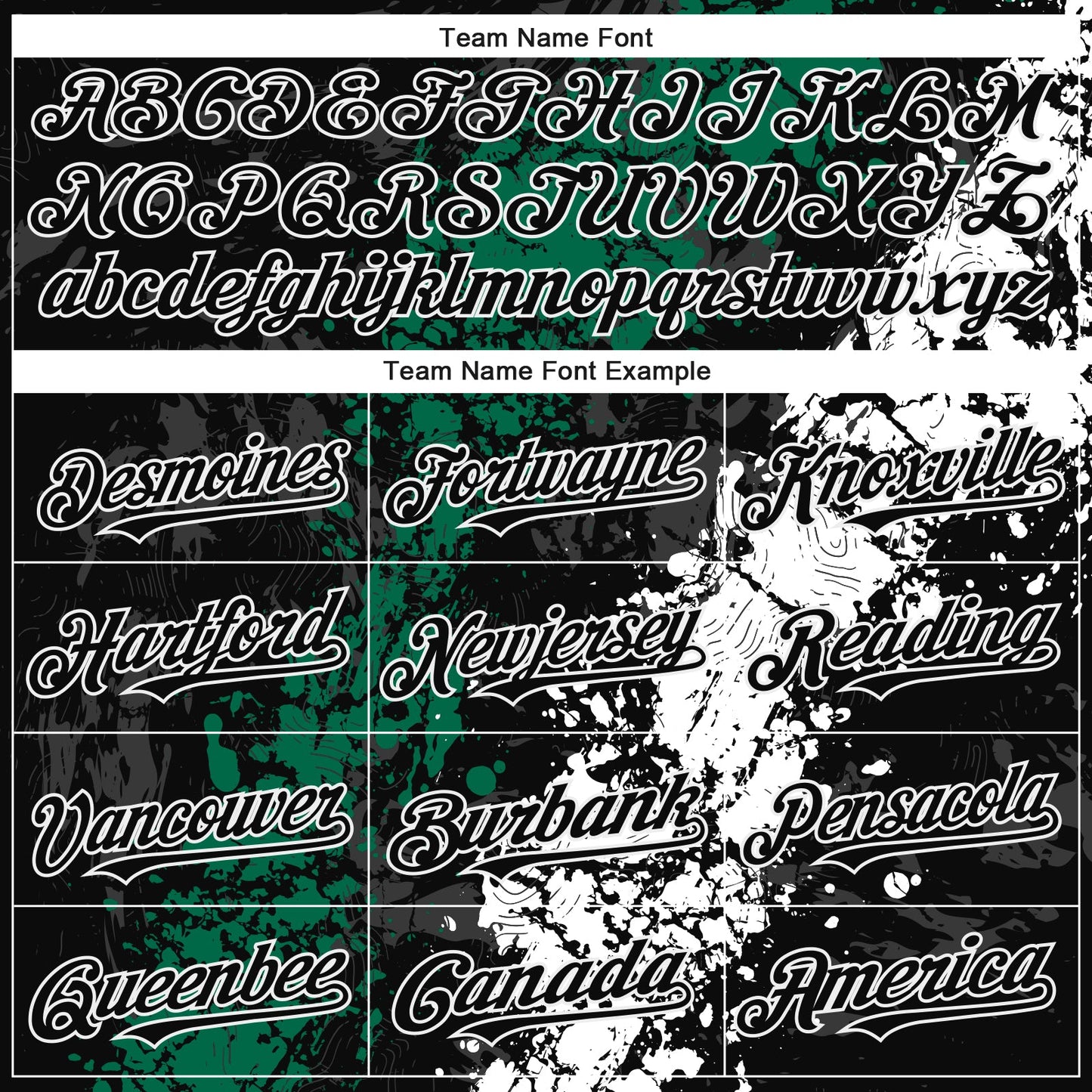 Custom Black Kelly Green-White Splash Authentic Baseball Jersey view 4