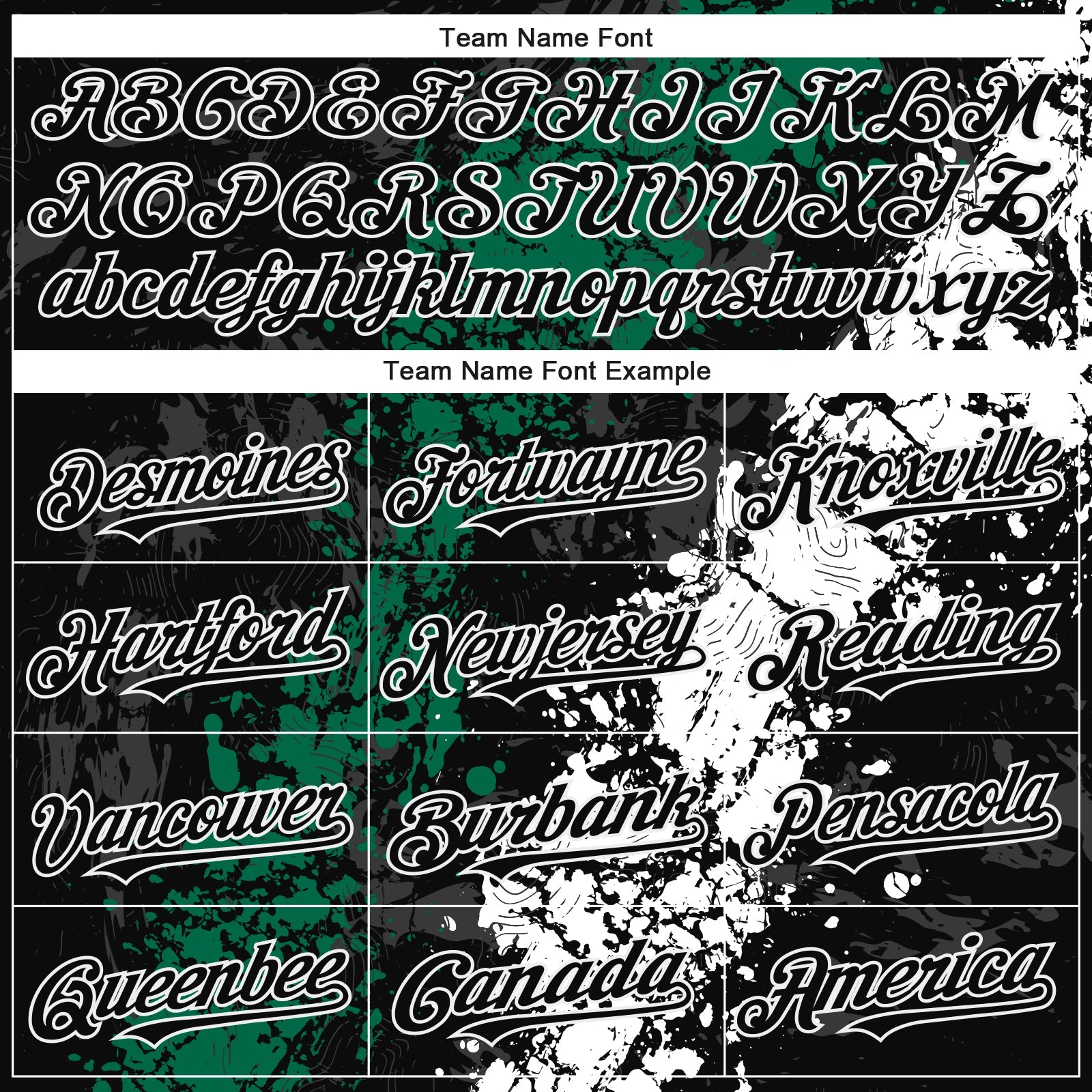 Custom Black Kelly Green-White Splash Authentic Baseball Jersey view 4