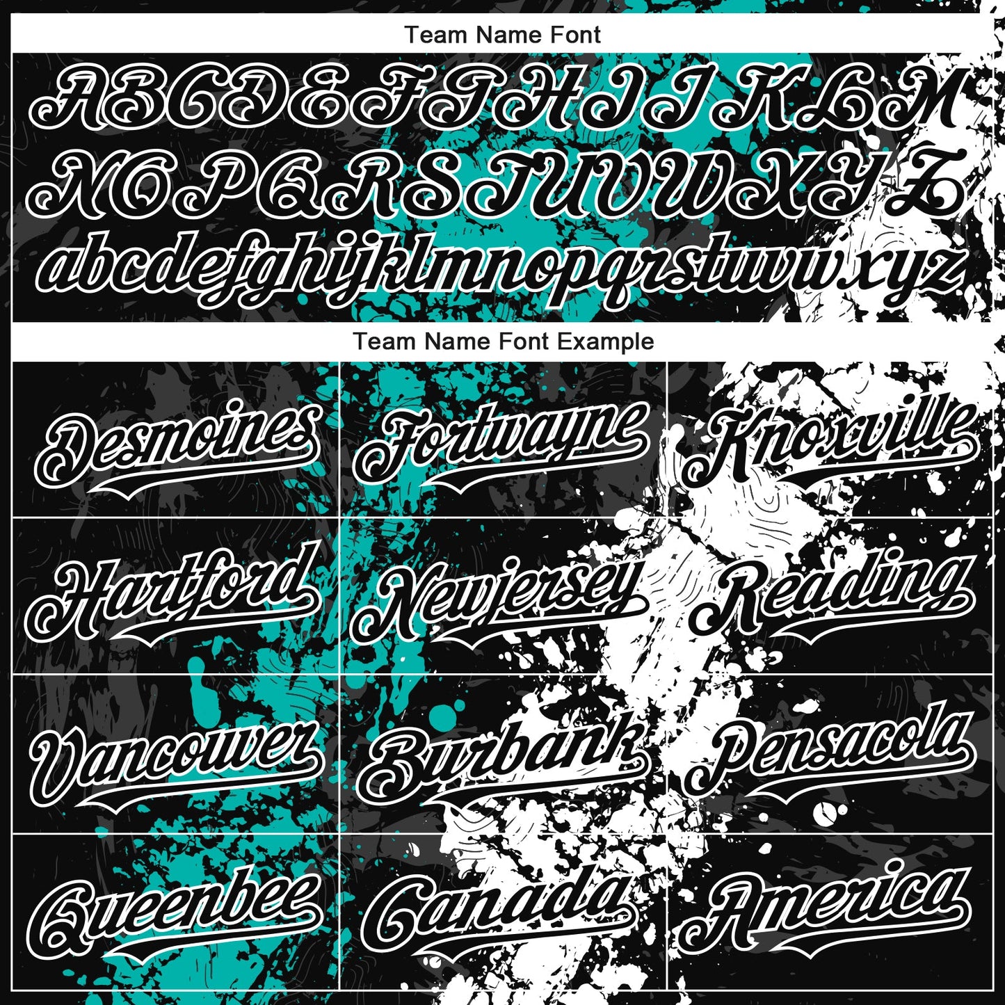 Custom Black Aqua-White Splash Authentic Baseball Jersey view 4