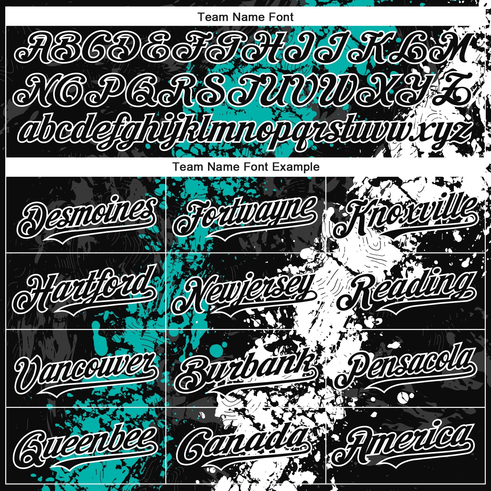 Custom Black Aqua-White Splash Authentic Baseball Jersey view 4