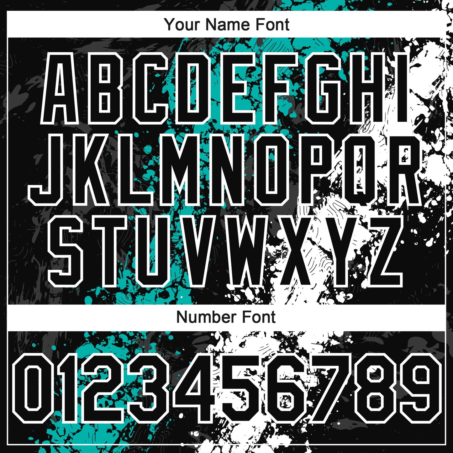 Custom Black Aqua-White Splash Authentic Baseball Jersey view 5