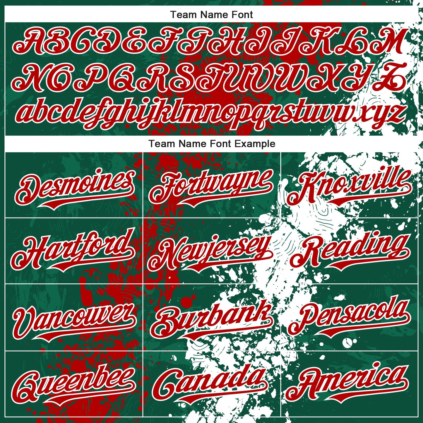Custom Green Red-White Splash Authentic Baseball Jersey view 4