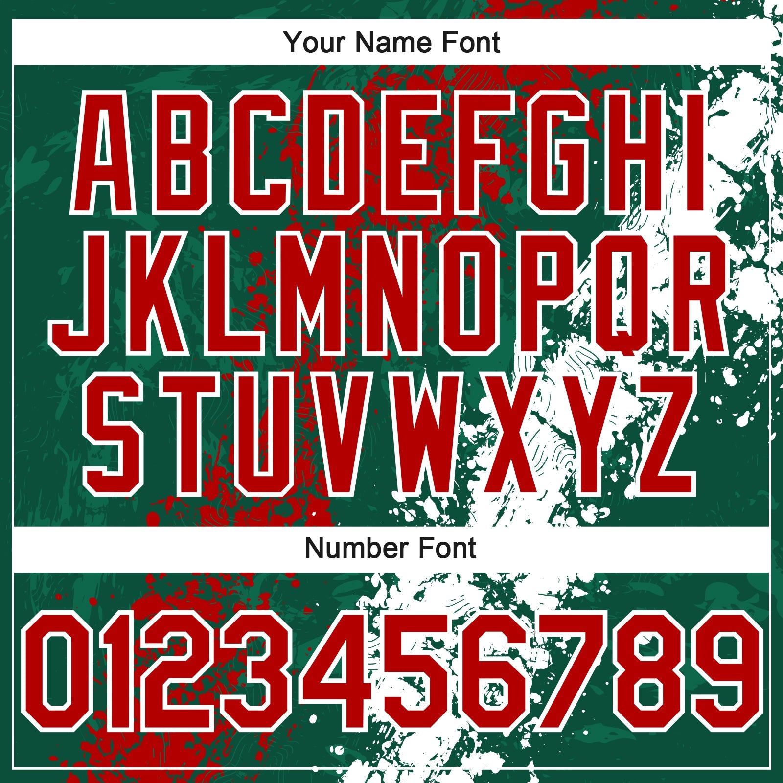 Custom Green Red-White Splash Authentic Baseball Jersey view 5