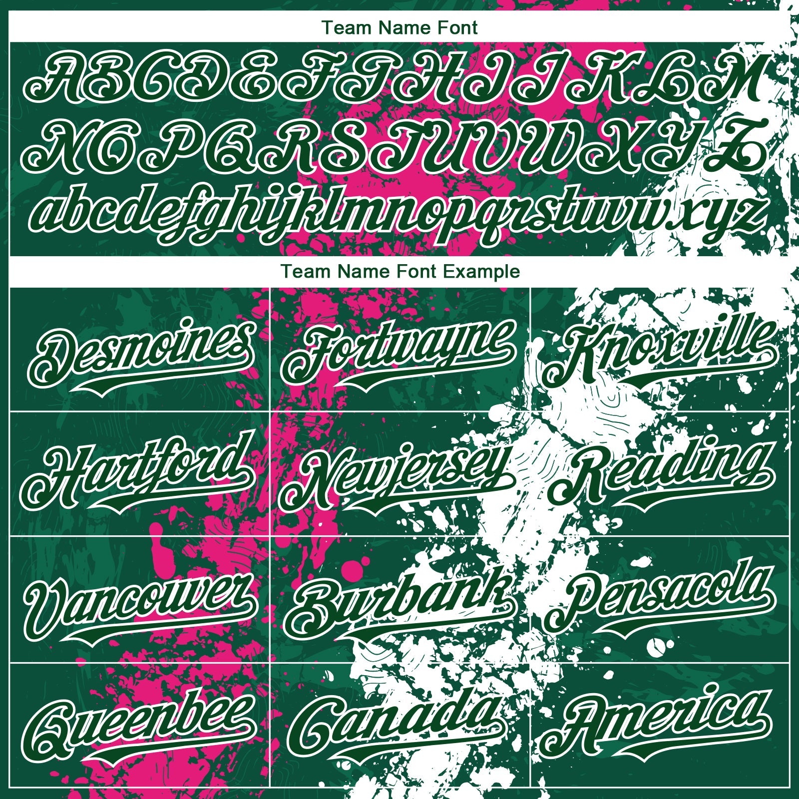 Custom Green Hot Pink-White Splash Authentic Baseball Jersey view 4