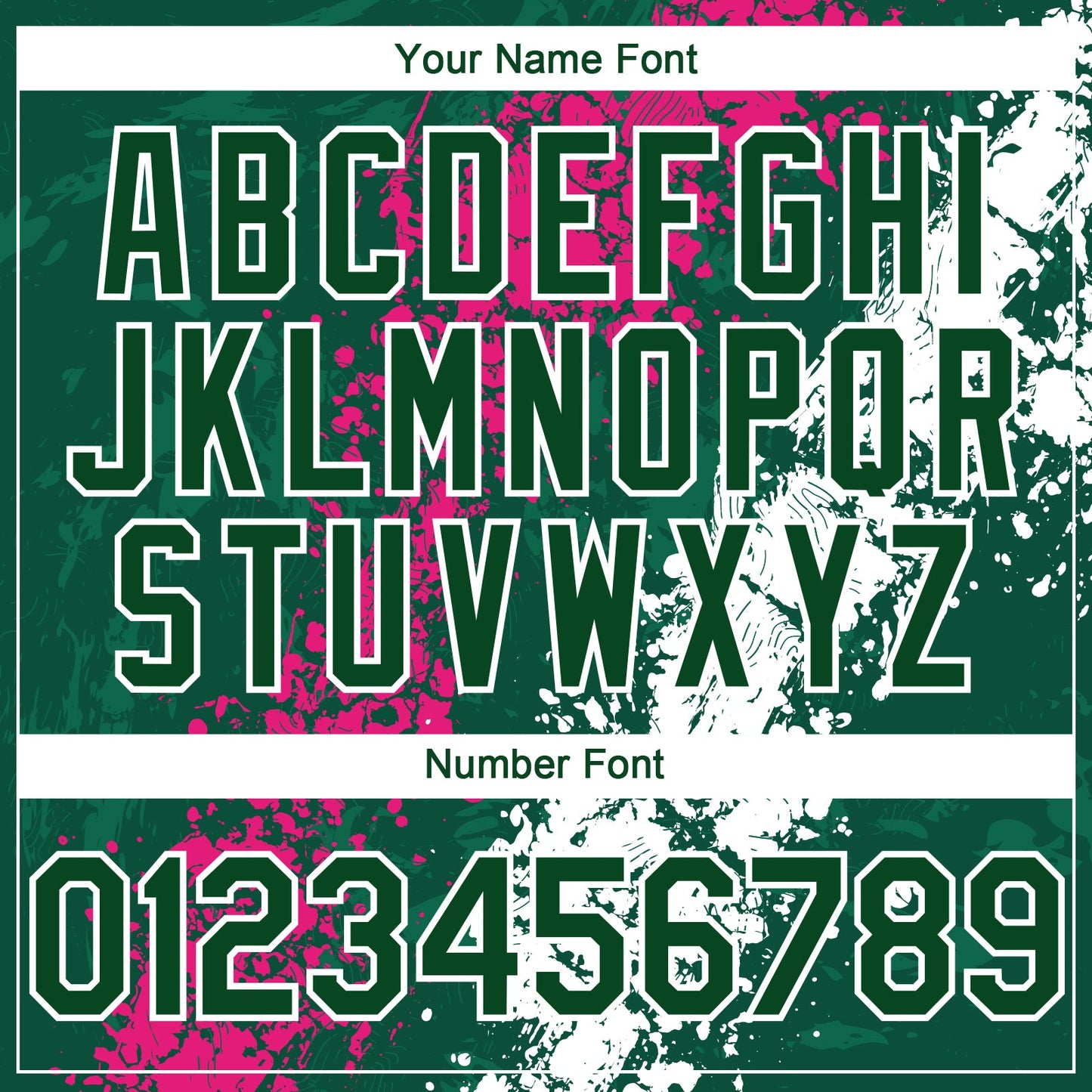 Custom Green Hot Pink-White Splash Authentic Baseball Jersey view 5