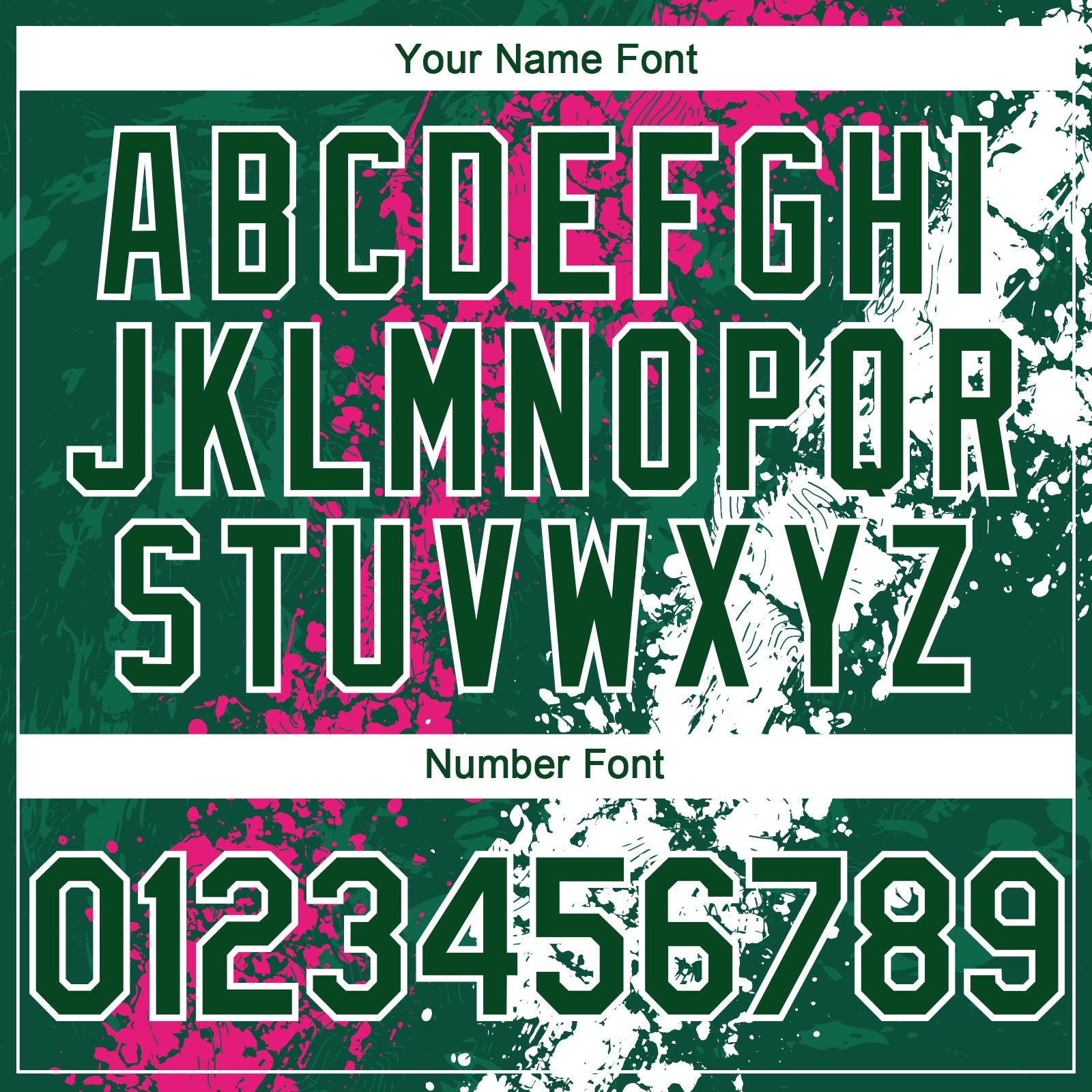 Custom Green Hot Pink-White Splash Authentic Baseball Jersey view 5