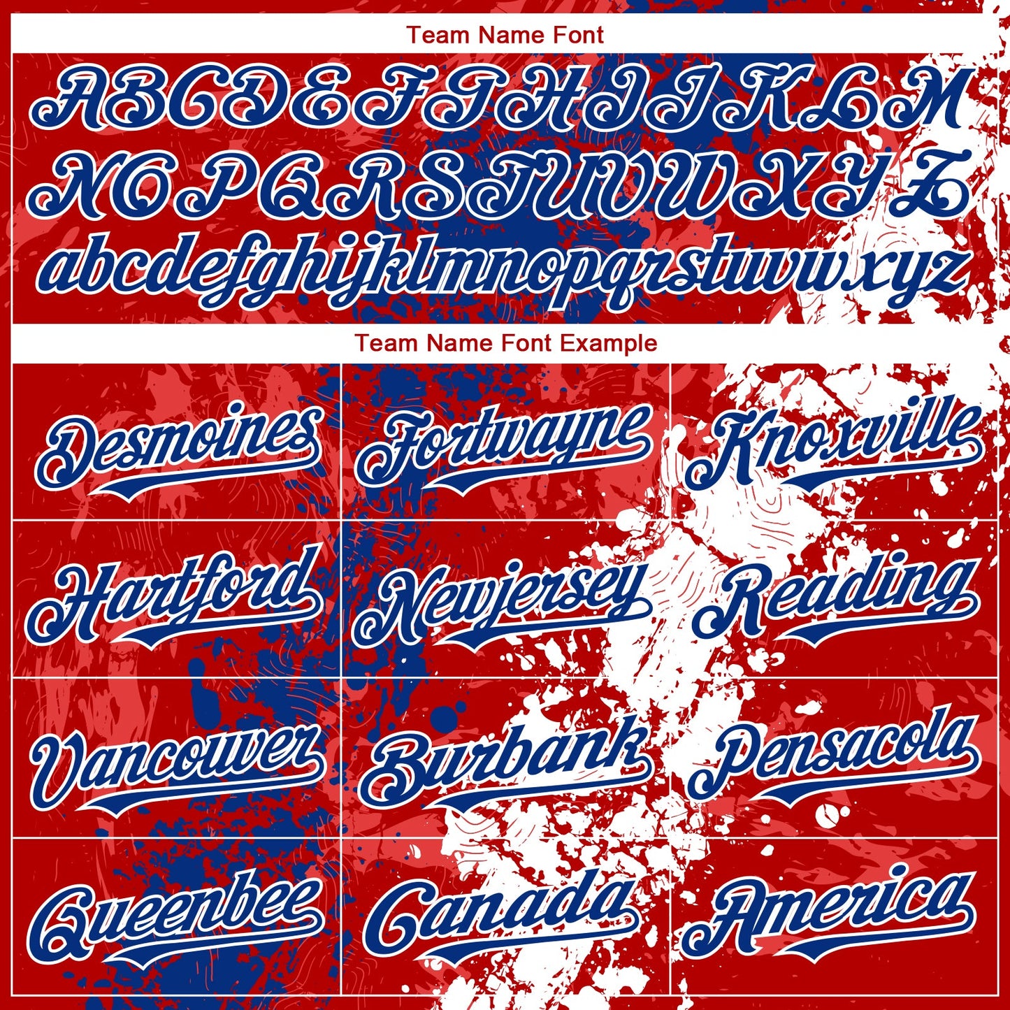 Custom Red Royal-White Splash Authentic Baseball Jersey view 4