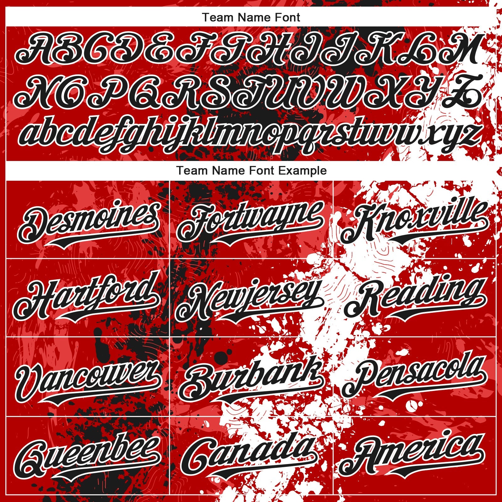 Custom Red Black-White Splash Authentic Baseball Jersey view 4