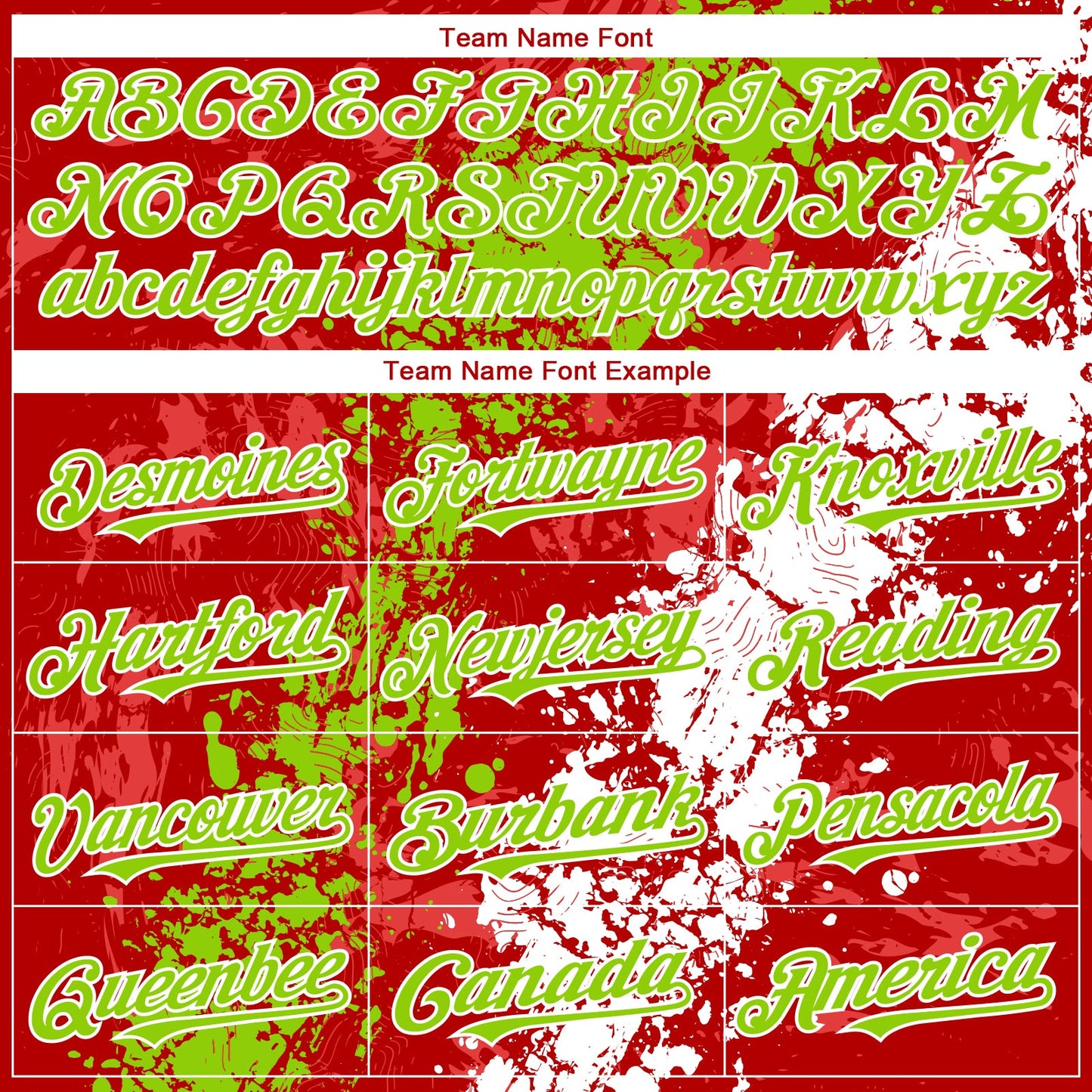 Custom Red Neon Green-White Splash Authentic Baseball Jersey view 4