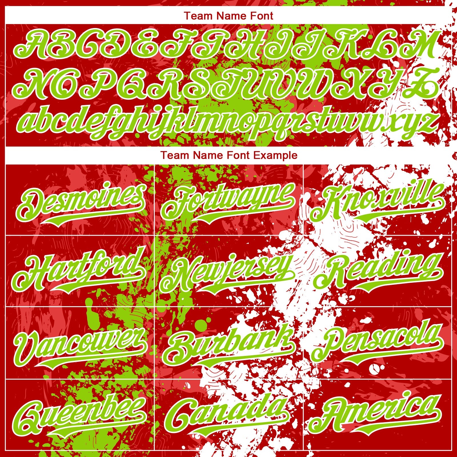 Custom Red Neon Green-White Splash Authentic Baseball Jersey view 4