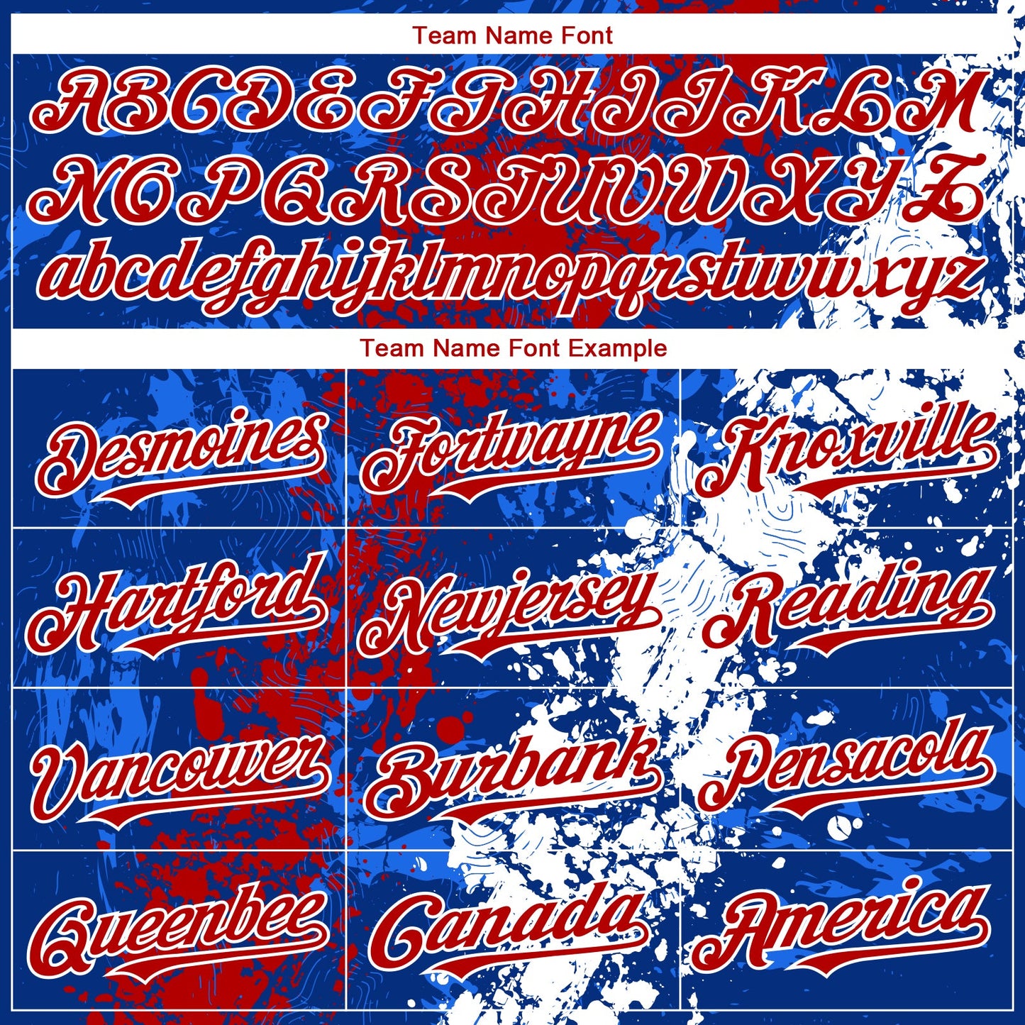Custom Royal Red-White Splash Authentic Baseball Jersey view 4