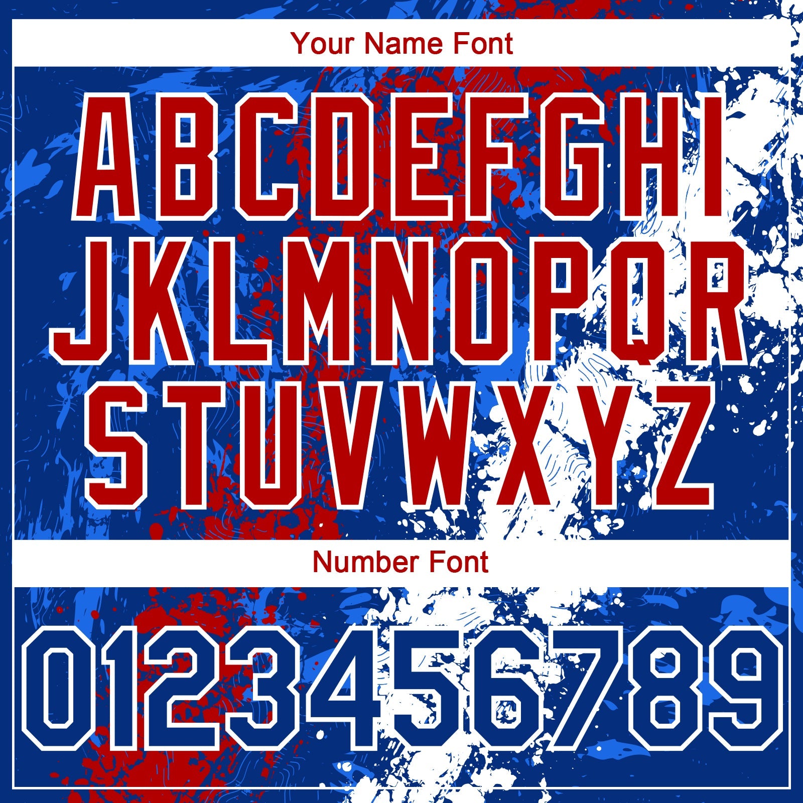 Custom Royal Red-White Splash Authentic Baseball Jersey view 5