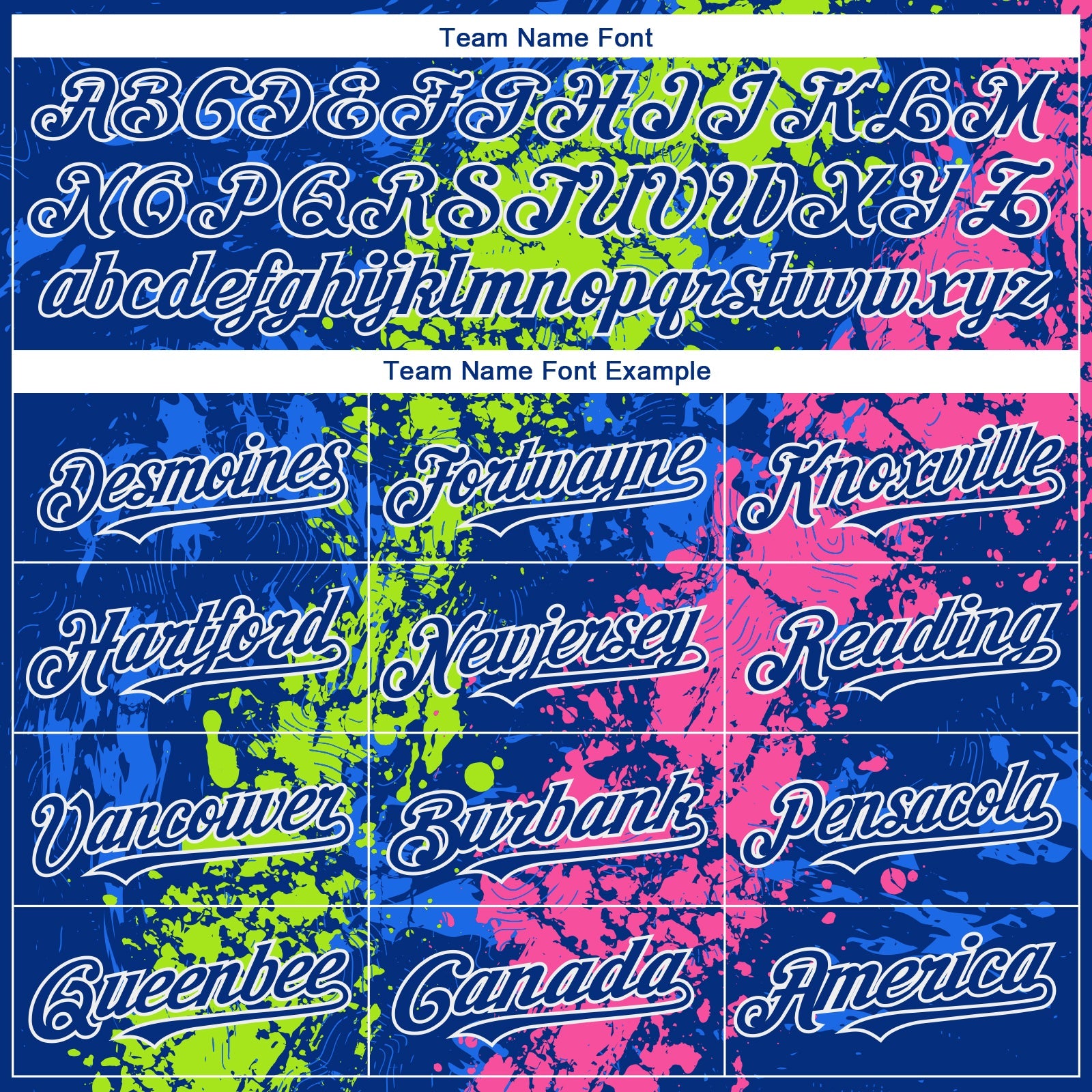 Custom Royal Neon Green Pink-White Splash Authentic Baseball Jersey view 4