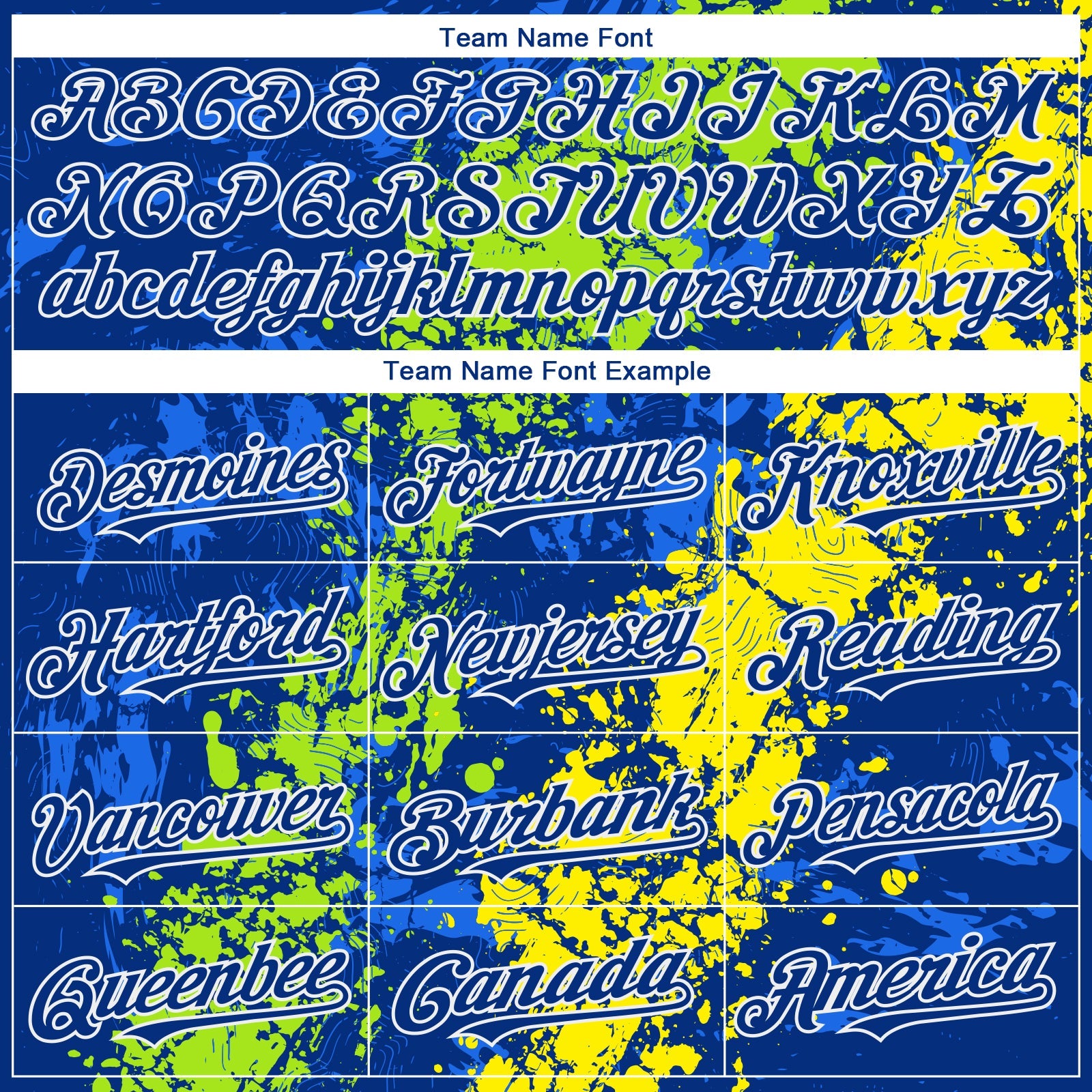 Custom Royal Neon Green Light Yellow-White Splash Authentic Baseball Jersey view 4