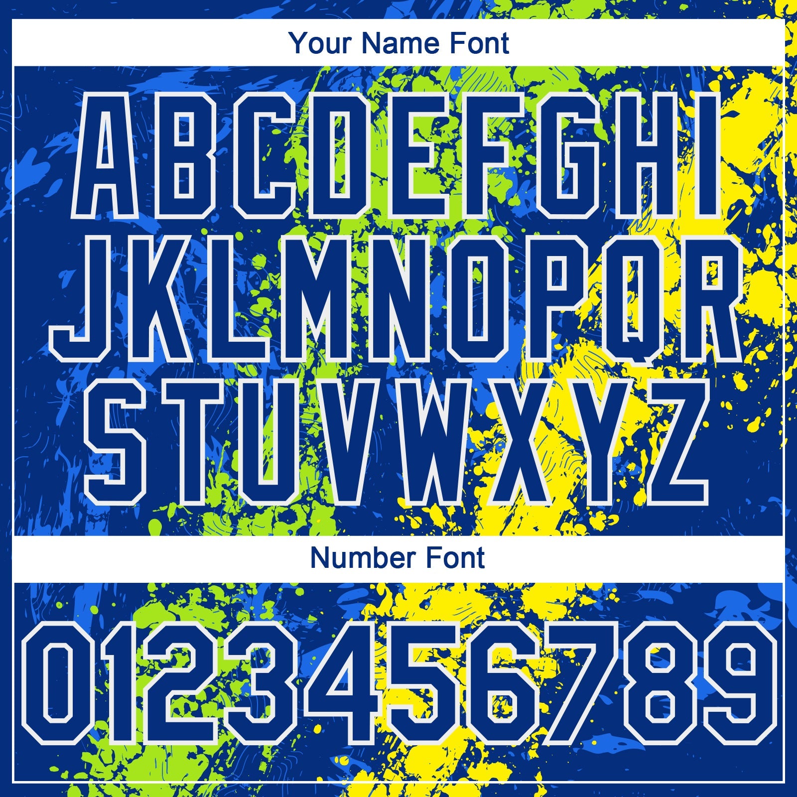 Custom Royal Neon Green Light Yellow-White Splash Authentic Baseball Jersey view 5