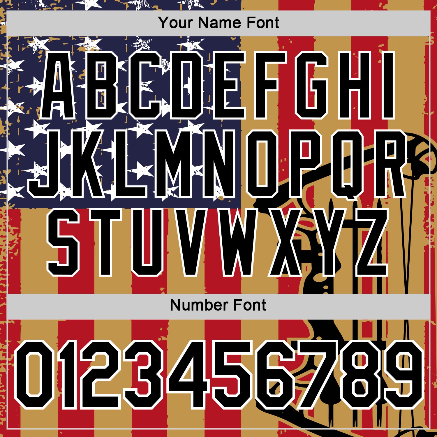Custom Old Gold Black-White 3D Pattern Design Arrow Archery Bow Target American Flag Performance T-Shirt view 4