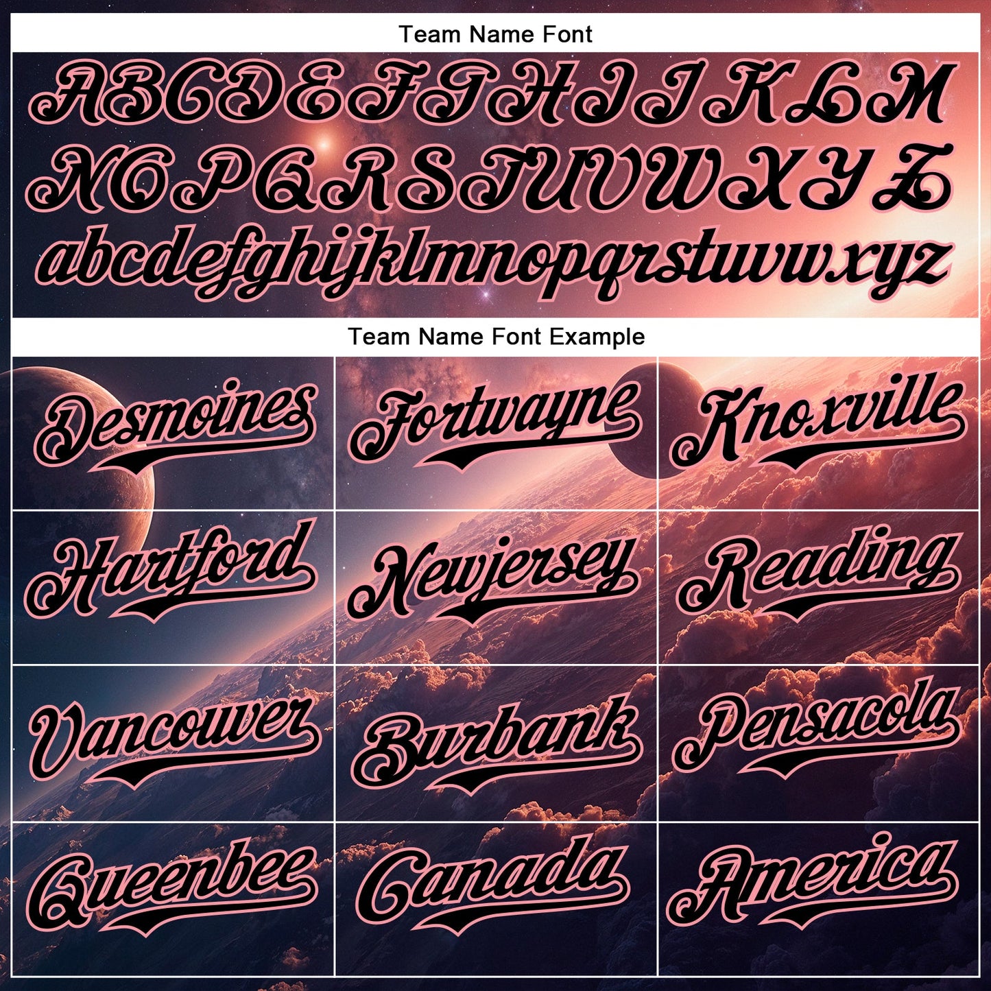 Custom Black Medium Pink 3D Pattern Design Outer Space Solar Authentic Baseball Jersey view 4