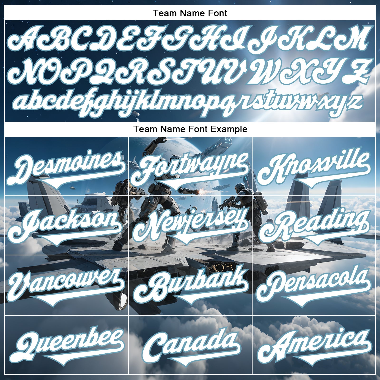 Custom Blue White-Shadow Blue 3D Pattern Design Outer Space Light Swords Authentic Baseball Jersey view 4