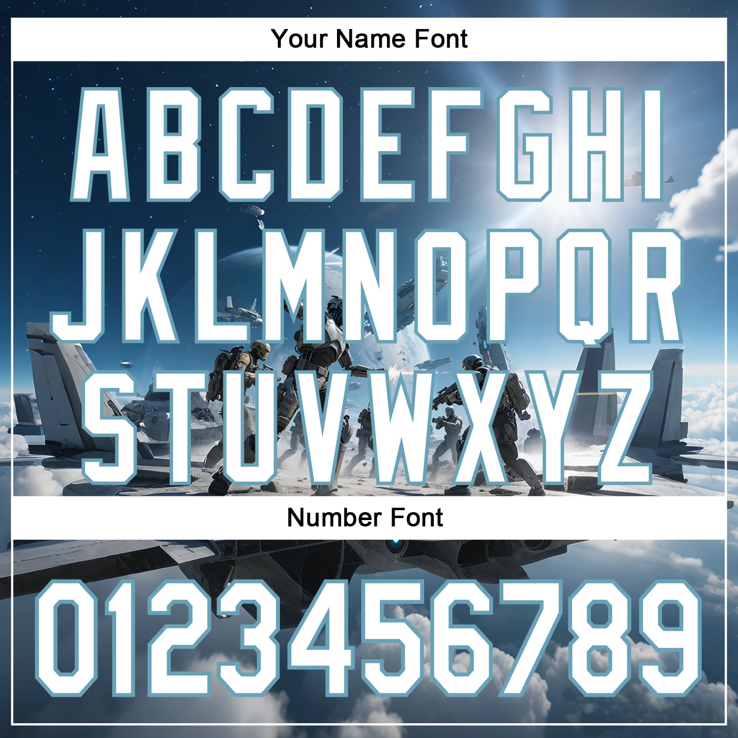 Custom Blue White-Shadow Blue 3D Pattern Design Outer Space Light Swords Authentic Baseball Jersey view 5