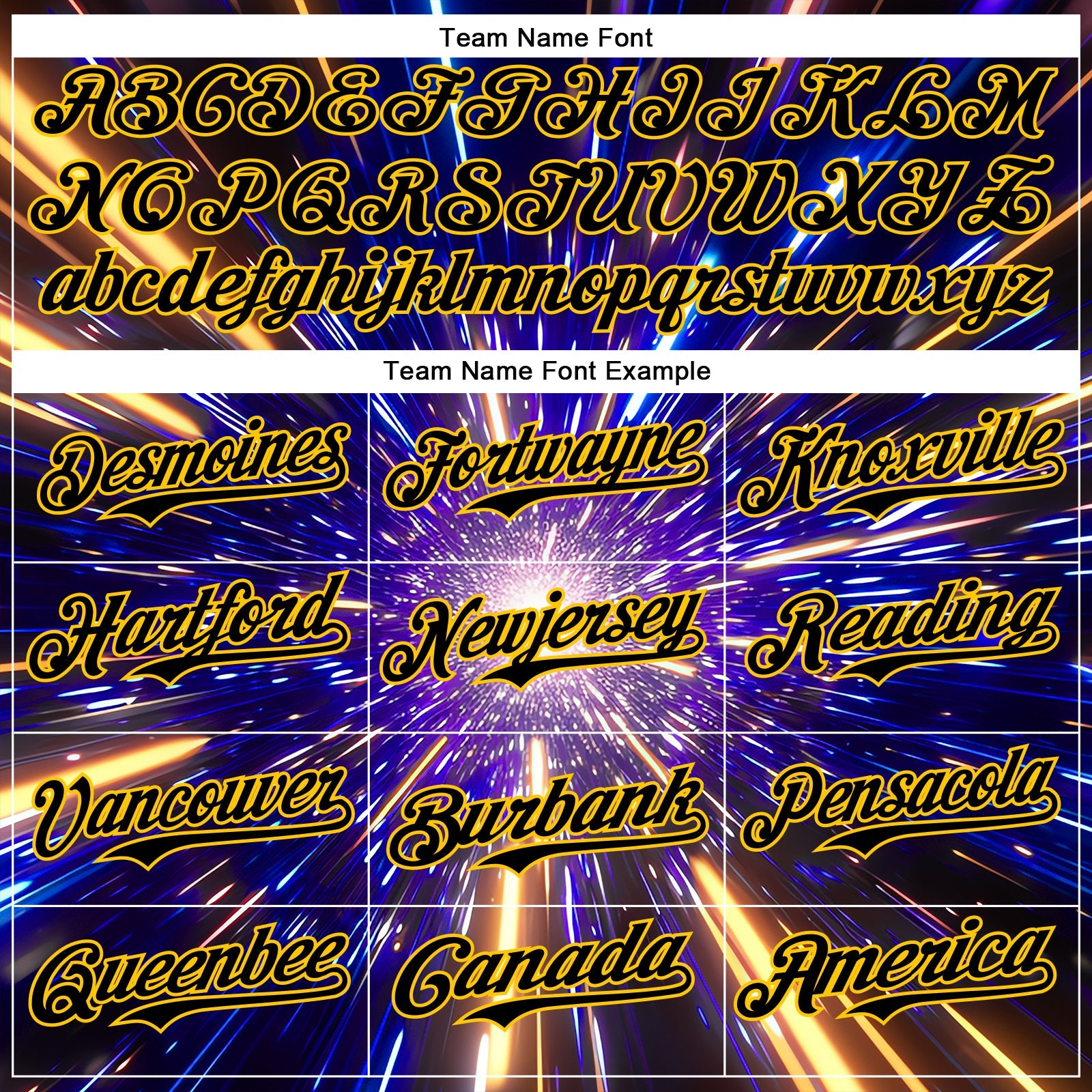 Custom Blue Black-Yellow 3D Pattern Design Outer Space Time Travel Authentic Baseball Jersey view 4