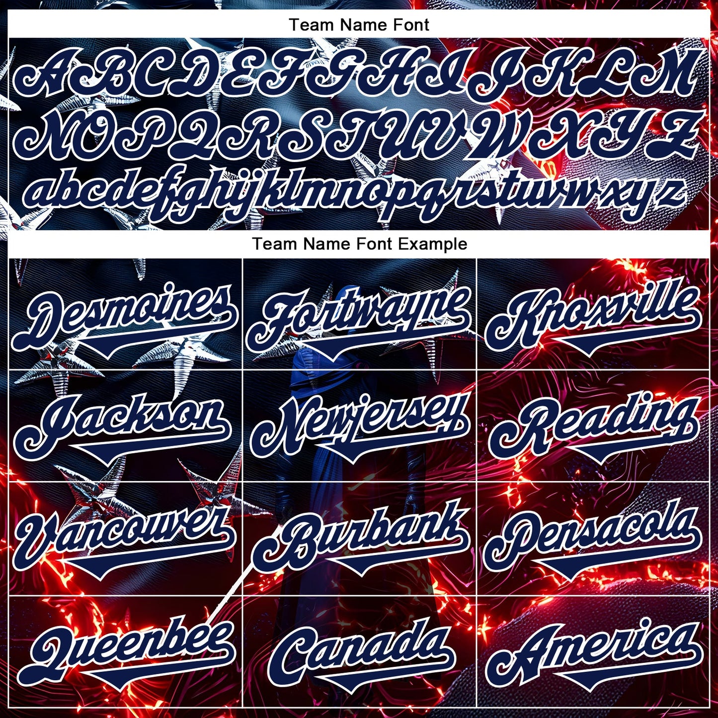 Custom Blue Navy-White 3D Pattern Design Outer Space Light Swords American Flag Authentic Baseball Jersey view 4