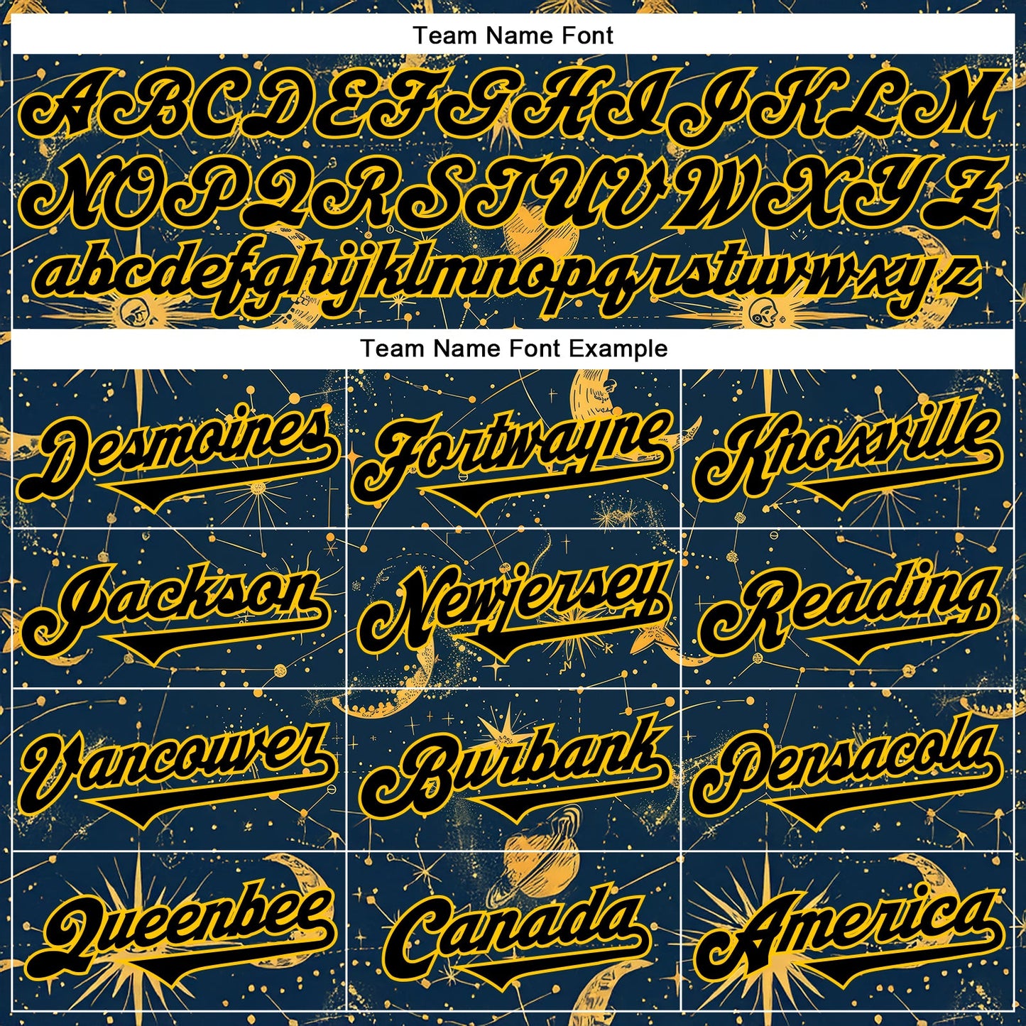 Custom Blue Black-Yellow 3D Pattern Design Outer Space Galaxy Solar Authentic Baseball Jersey view 4