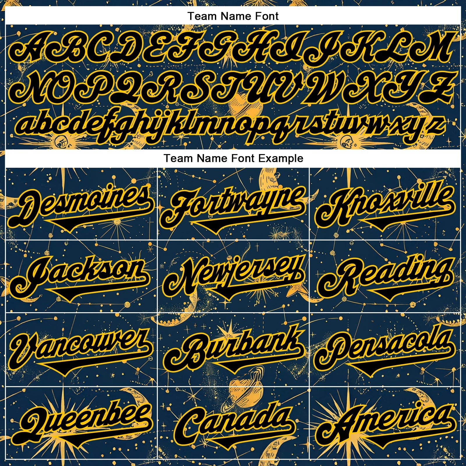 Custom Blue Black-Yellow 3D Pattern Design Outer Space Galaxy Solar Authentic Baseball Jersey view 4
