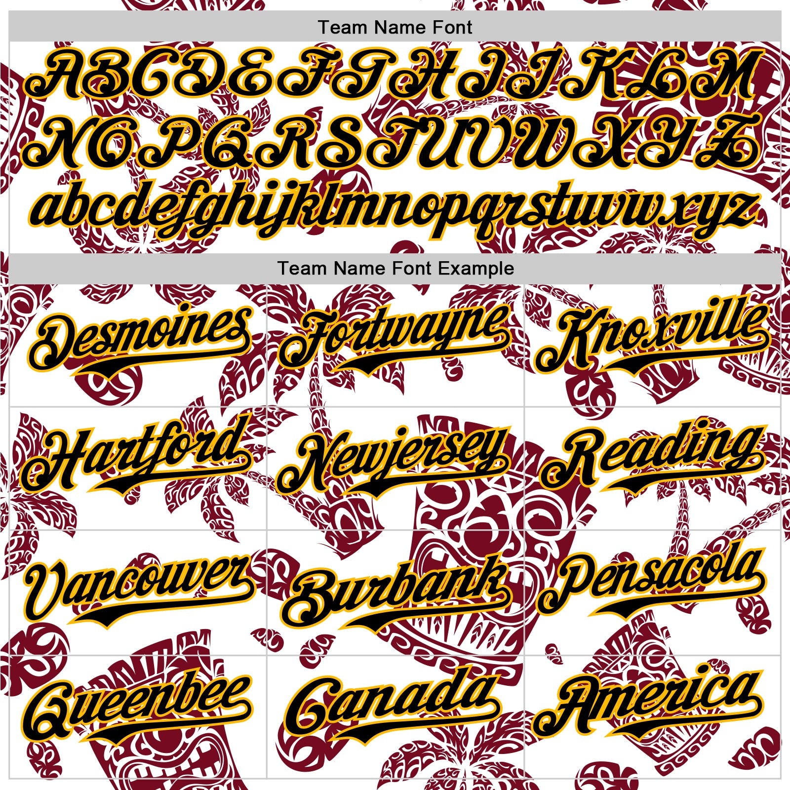Custom White Black Crimson-Gold 3D Polynesian Style Tiki Culture Islander Authentic Baseball Jersey view 4