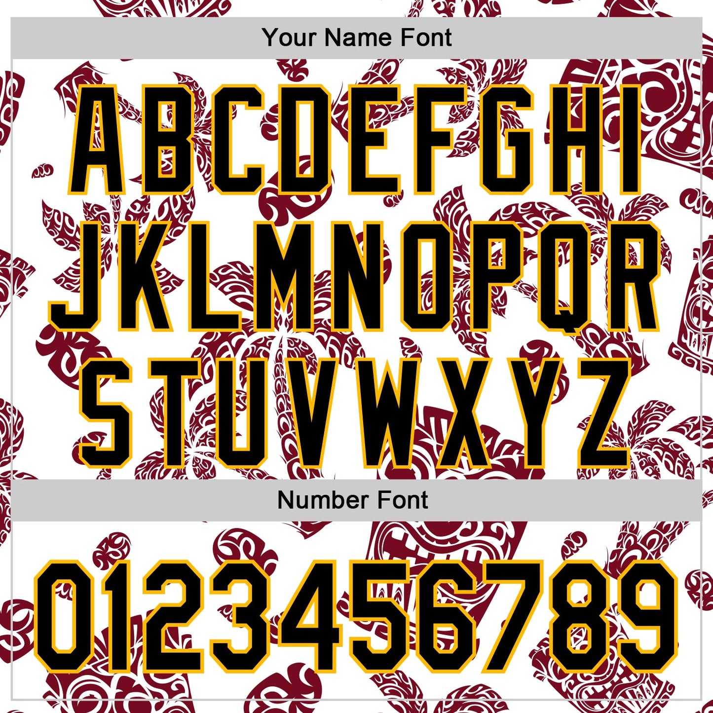 Custom White Black Crimson-Gold 3D Polynesian Style Tiki Culture Islander Authentic Baseball Jersey view 5