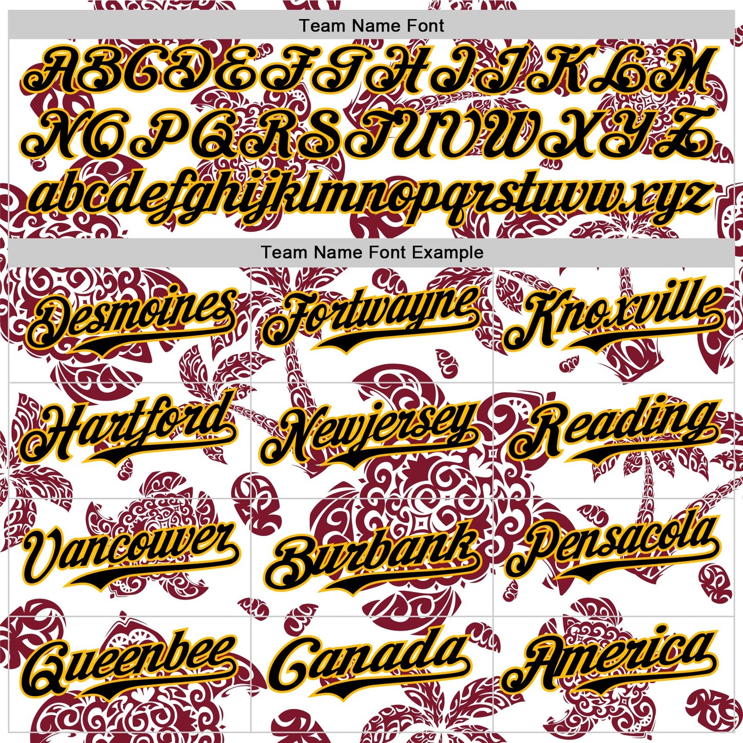 Custom White Black Crimson-Gold 3D Polynesian Style Palm Trees Islander Authentic Baseball Jersey view 4