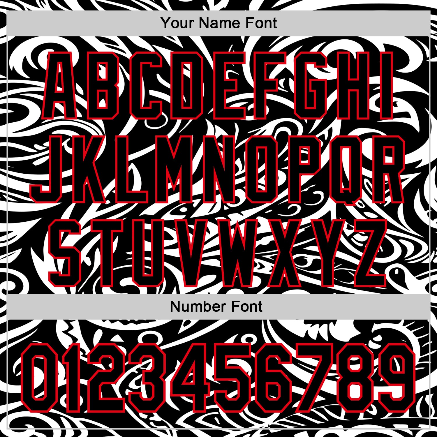 Custom Black White-Fire Red 3D Polynesian Style Islander Authentic Baseball Jersey view 5