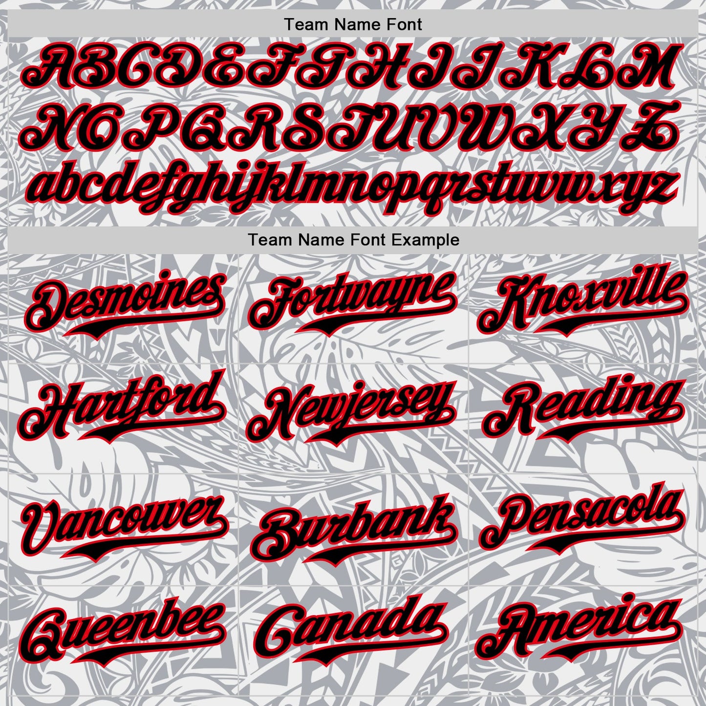 Custom Gray Black White-Fire Red 3D Polynesian Style Palm Leaves Islander Authentic Baseball Jersey view 4