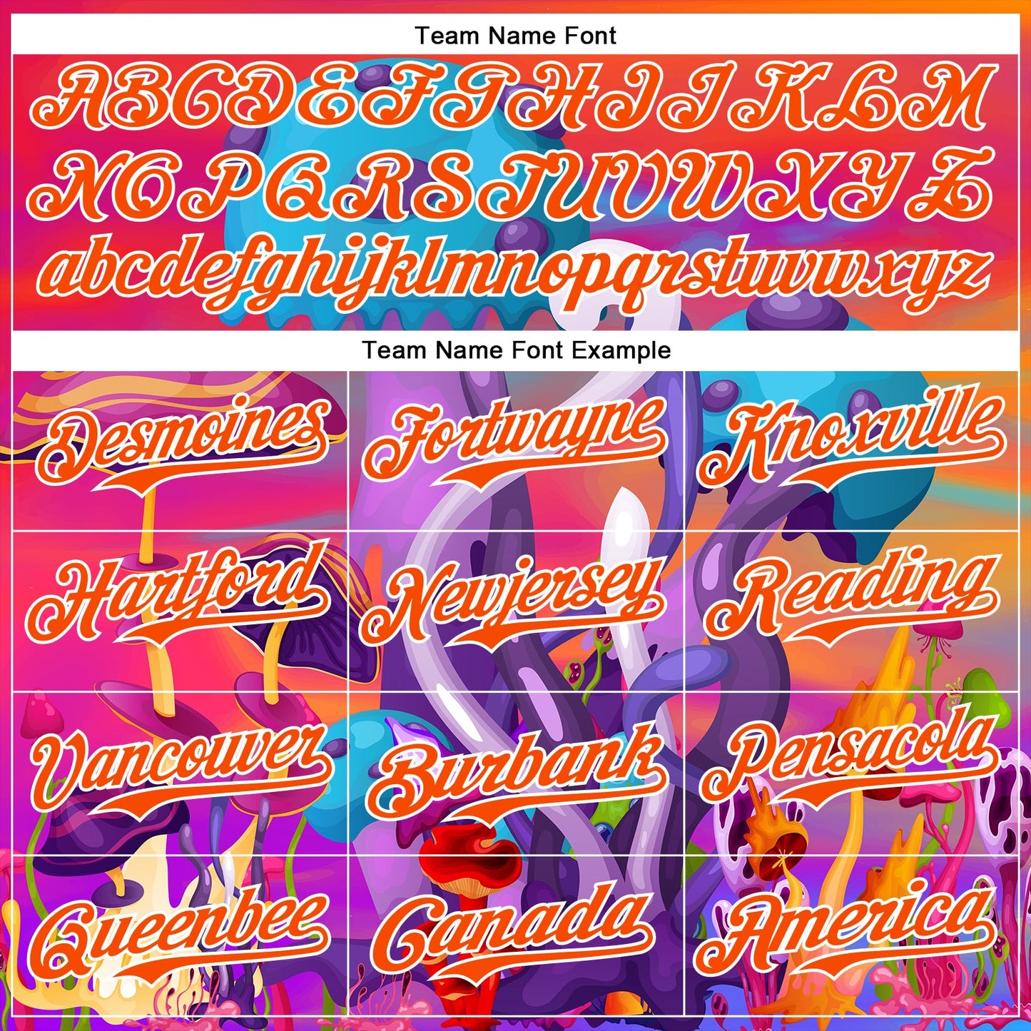 Custom Red Orange Purple-White 3D Pattern Design Trippy Psychedelic Magic Mushrooms Authentic Baseball Jersey view 4