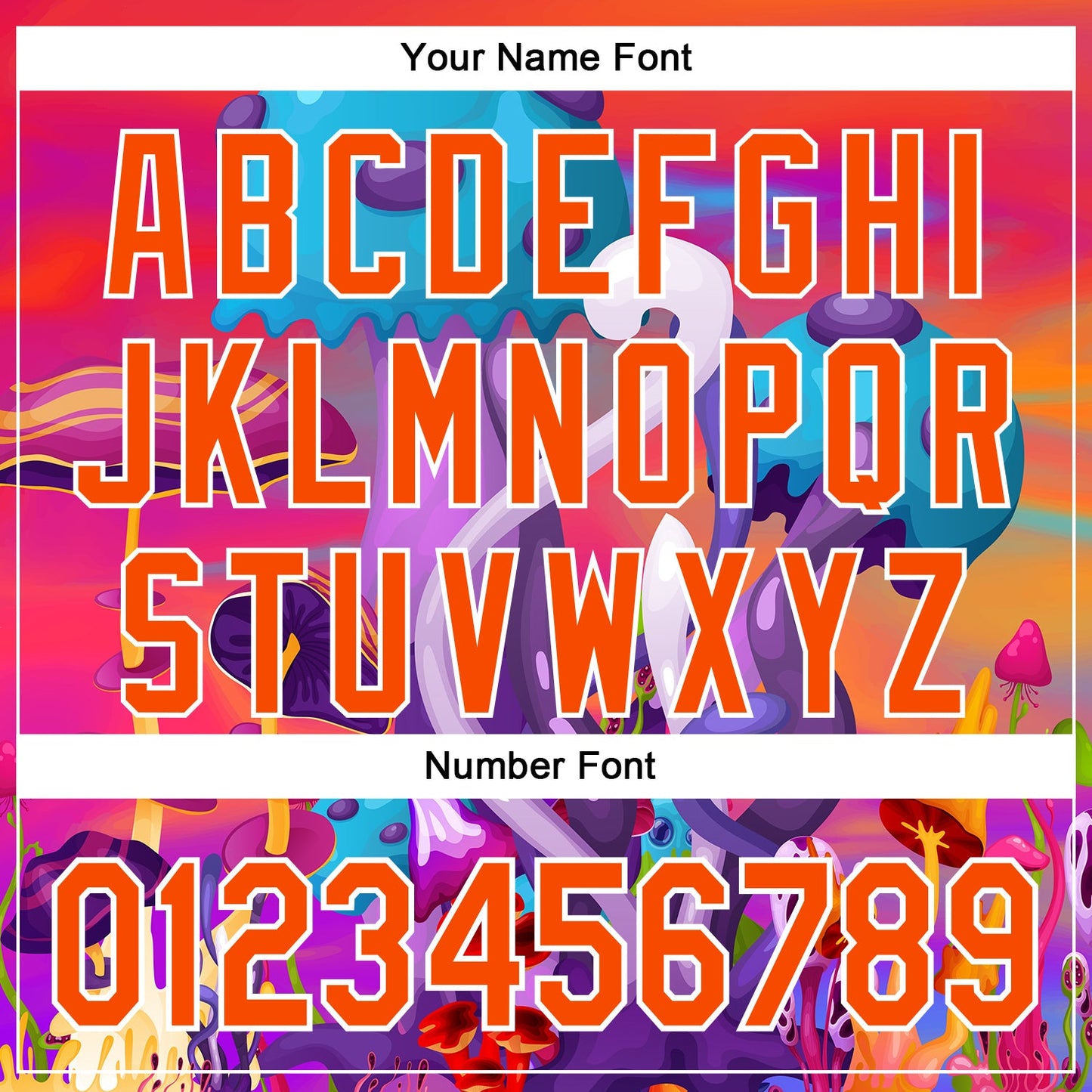 Custom Red Orange Purple-White 3D Pattern Design Trippy Psychedelic Magic Mushrooms Authentic Baseball Jersey view 5
