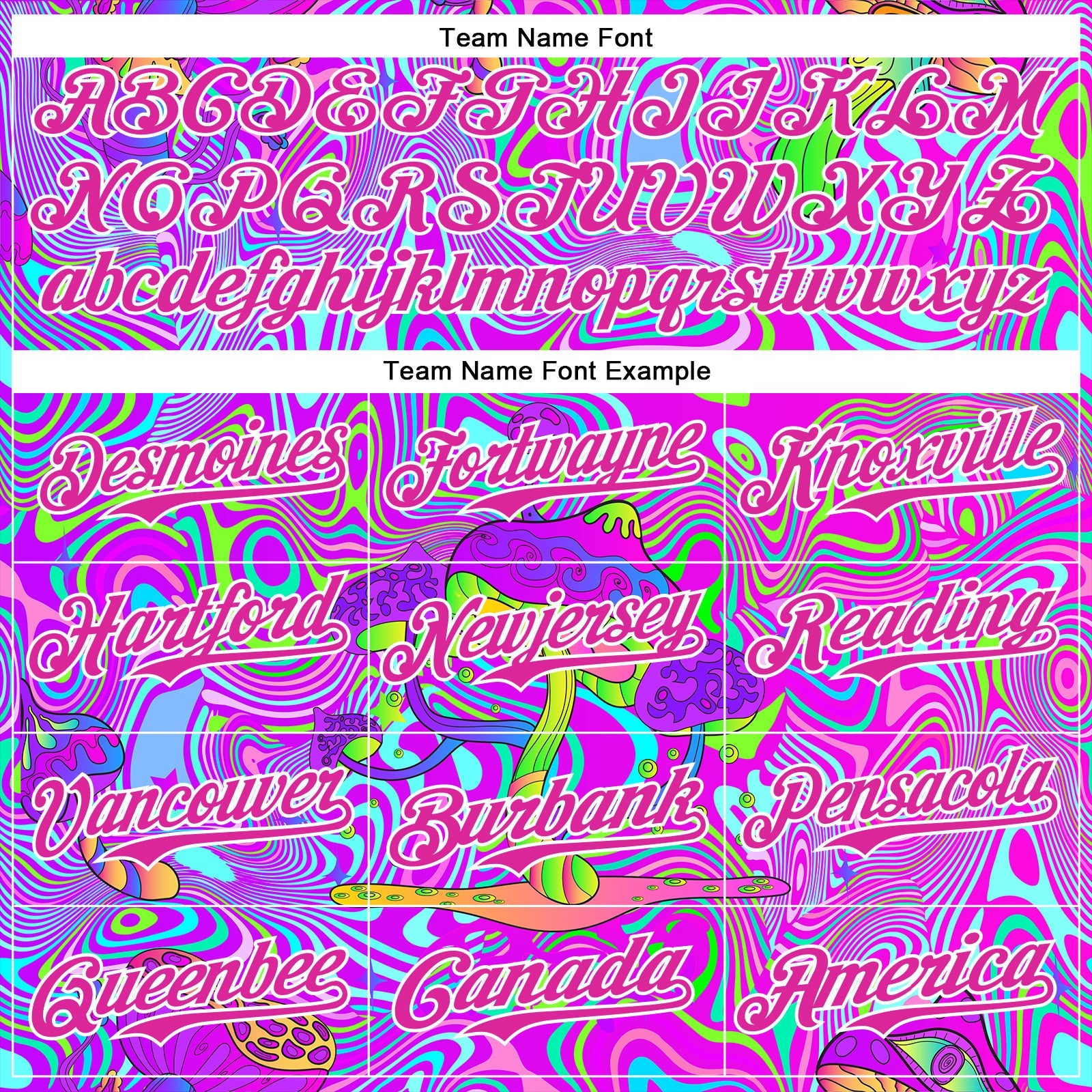 Custom Purple Deep Pink-White 3D Pattern Design Trippy Psychedelic Magic Mushrooms Authentic Baseball Jersey view 4