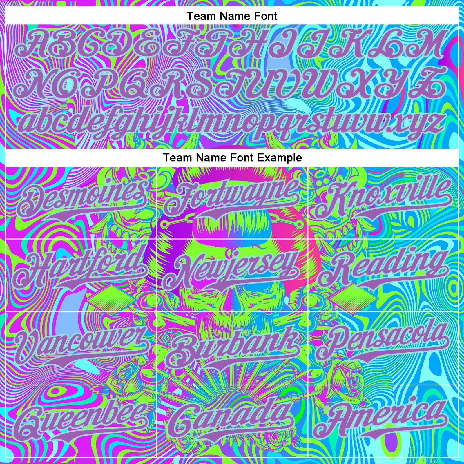 Custom Blue Medium Purple-Ice Blue 3D Pattern Design Trippy Magic Mushrooms Skull Authentic Baseball Jersey view 4