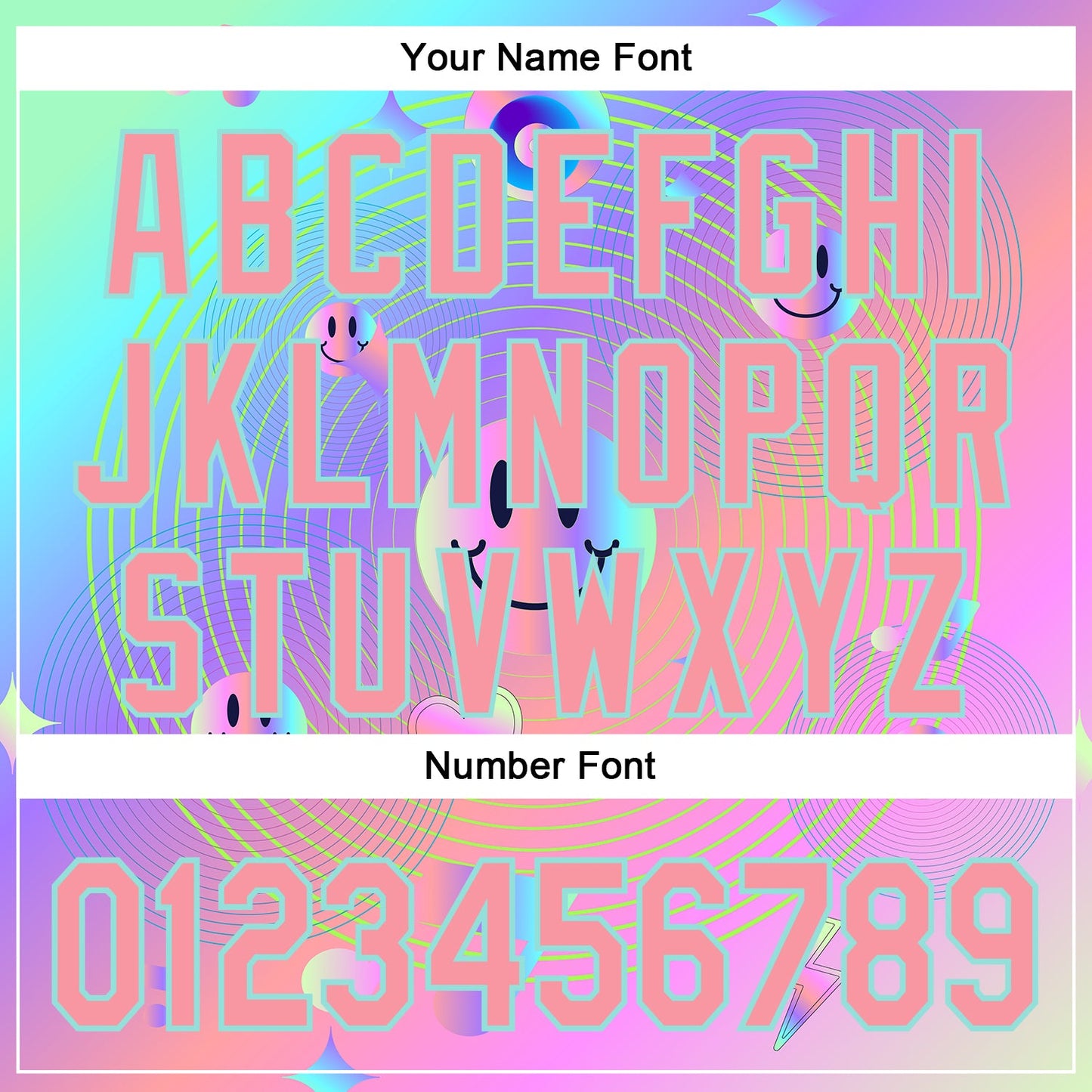 Custom Purple Medium Pink-Ice Blue 3D Pattern Design Trippy Smiley Face Acid Authentic Baseball Jersey view 5