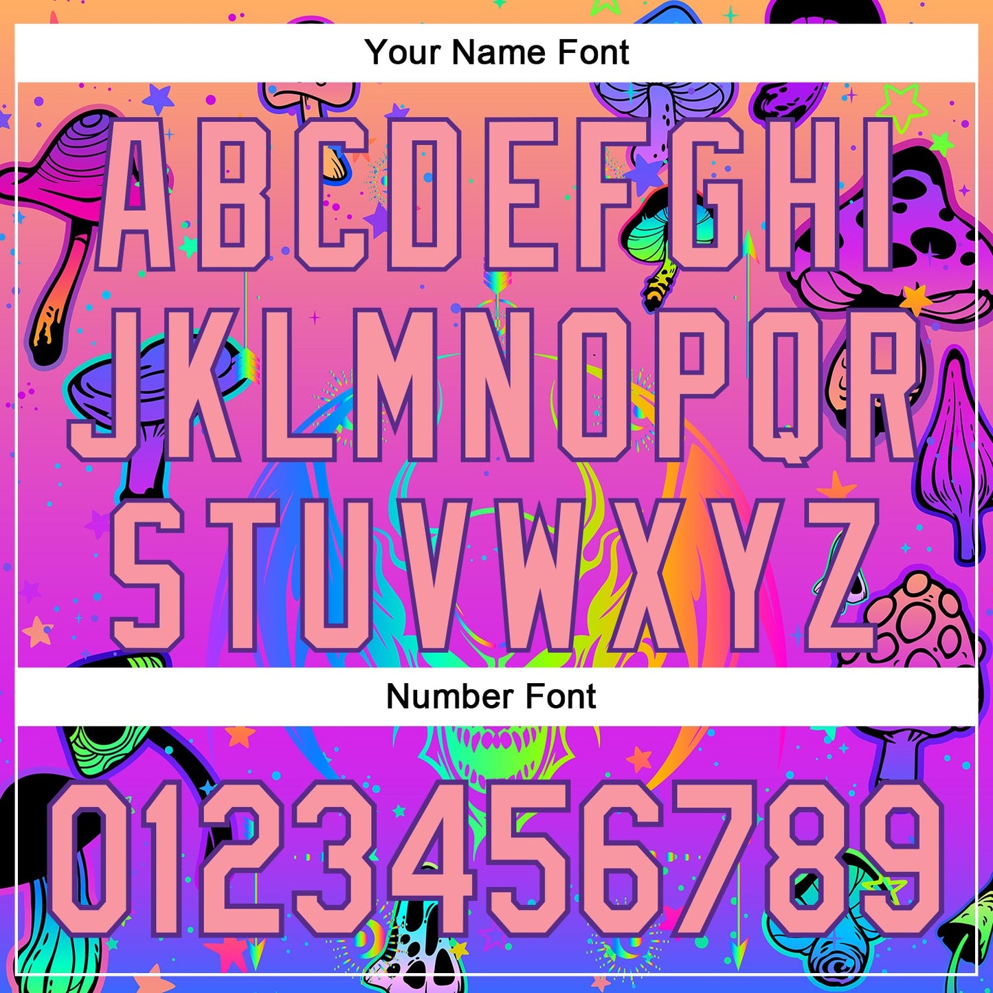 Custom Pink Medium Pink-Purple 3D Pattern Design Trippy Magic Mushrooms Dragon Authentic Baseball Jersey view 5