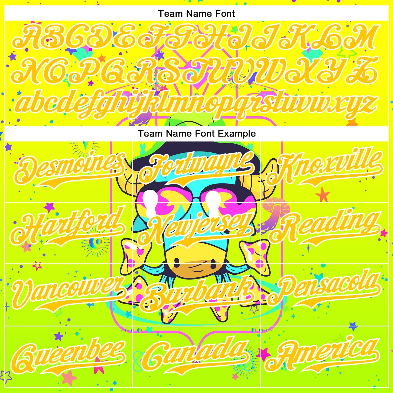 Custom Gold Yellow Green-White 3D Pattern Design Trippy Psychedelic Magic Mushrooms Authentic Baseball Jersey view 4