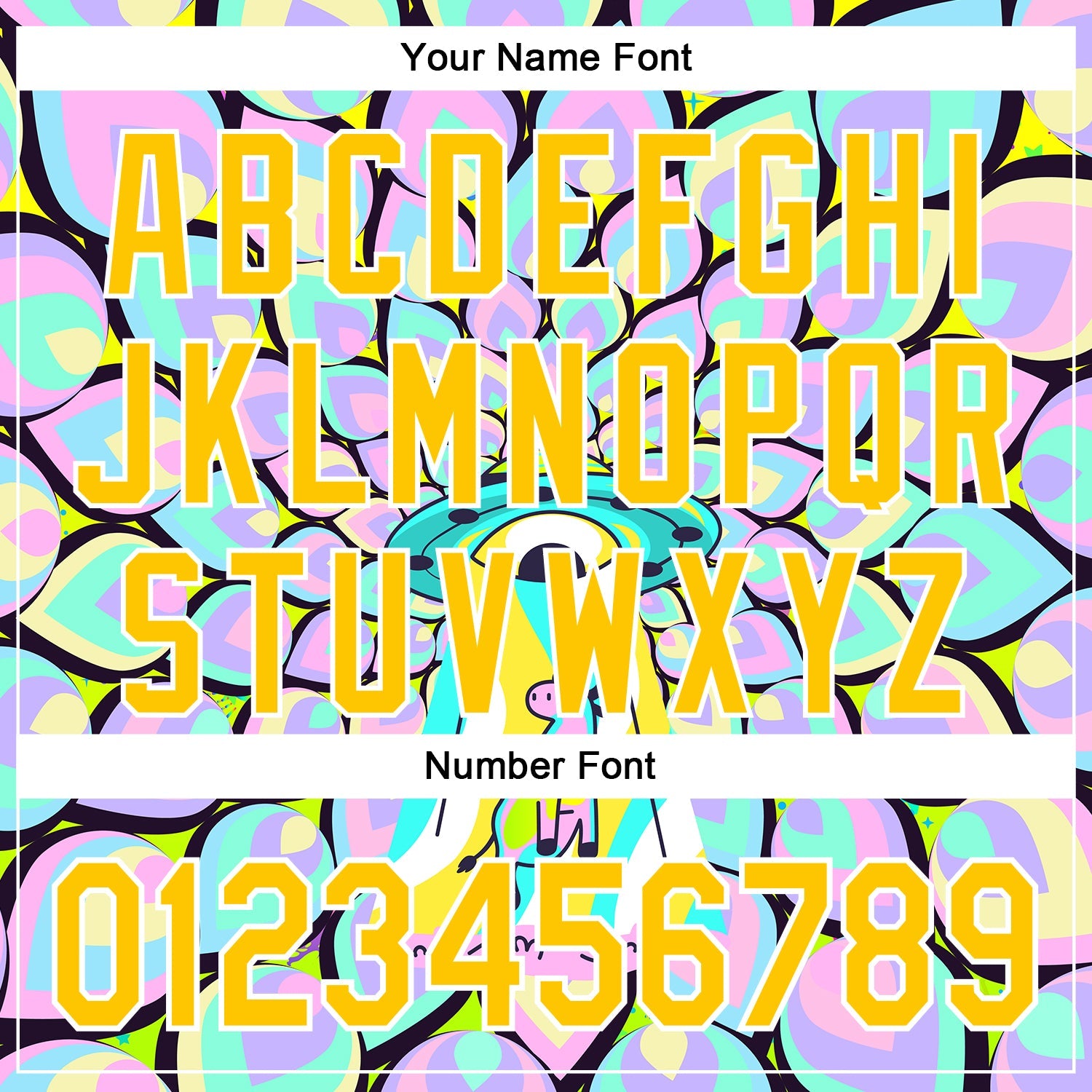 Custom Purple Yellow-White 3D Pattern Design Trippy Magic Mushrooms Alien Authentic Baseball Jersey view 5
